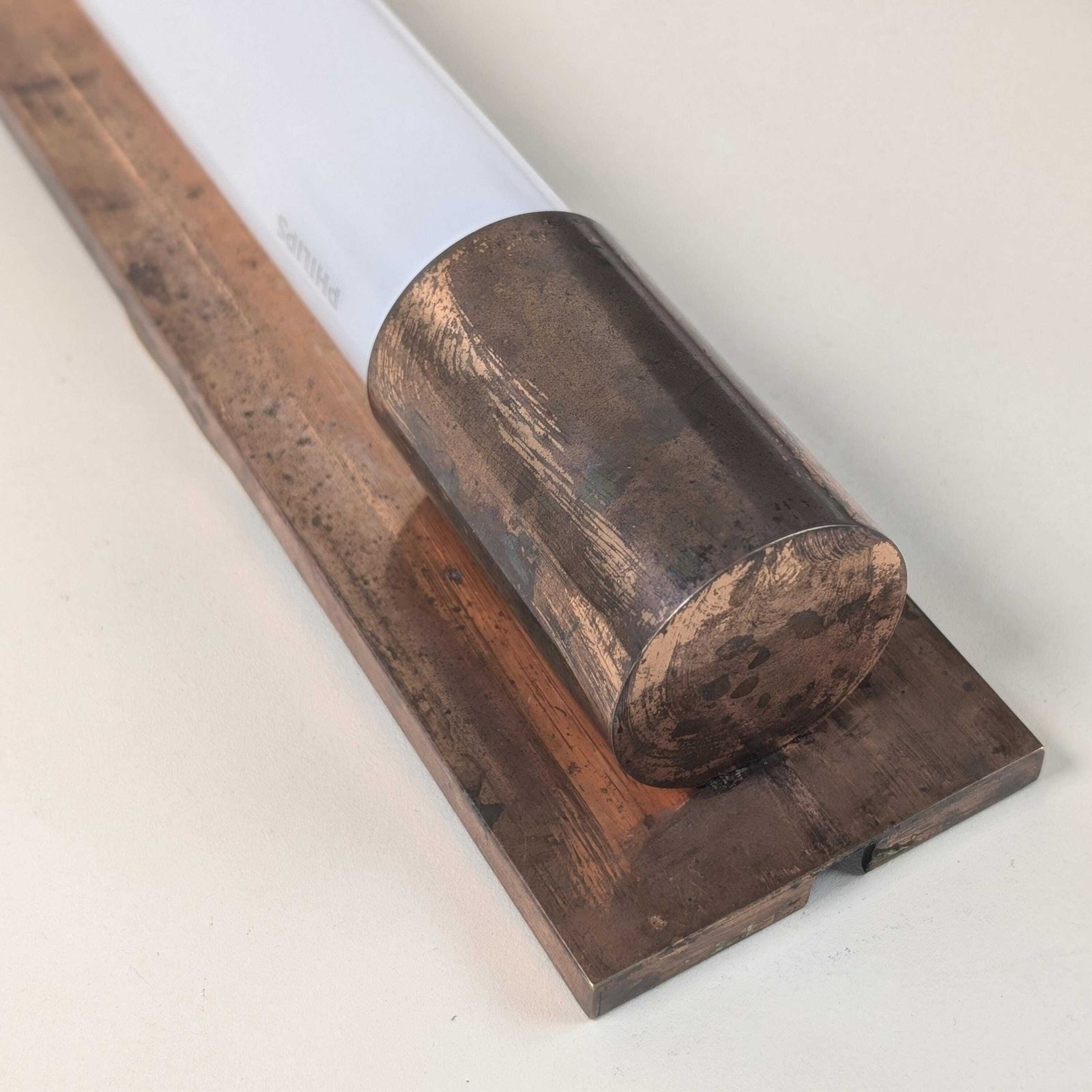 photo furniture Art Deco Copper Tube Sconces, Pair Of French Modernist Wall Lights, Industrial Bauhaus Architecture