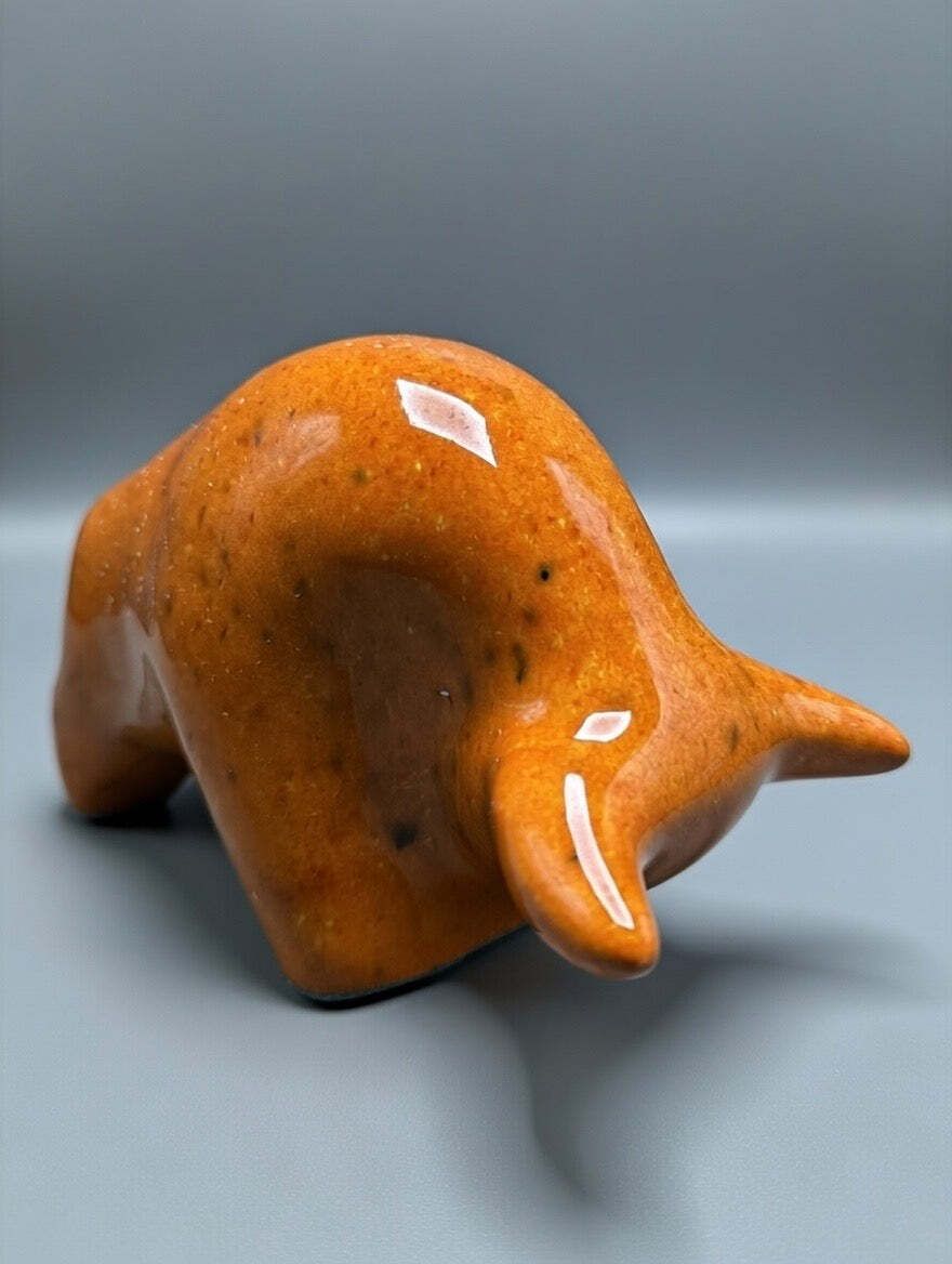 Otto Keramik Classic Ceramic Bull West German Pottery Fat Lava photo buy