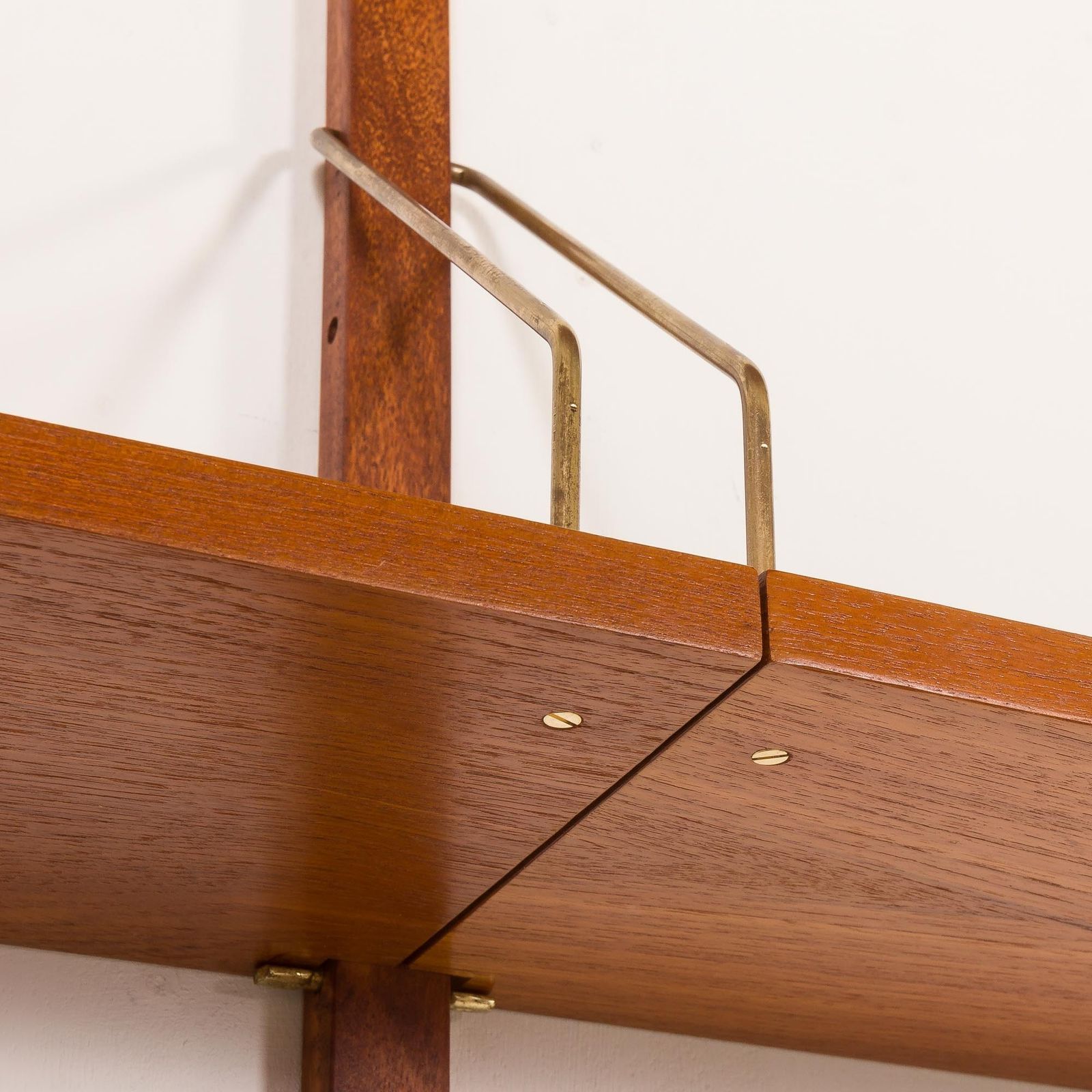 3015.0 Danish Teak Wall Unit In The Style Of Cadovius, Sorensen With A Lamp, 1970s photo