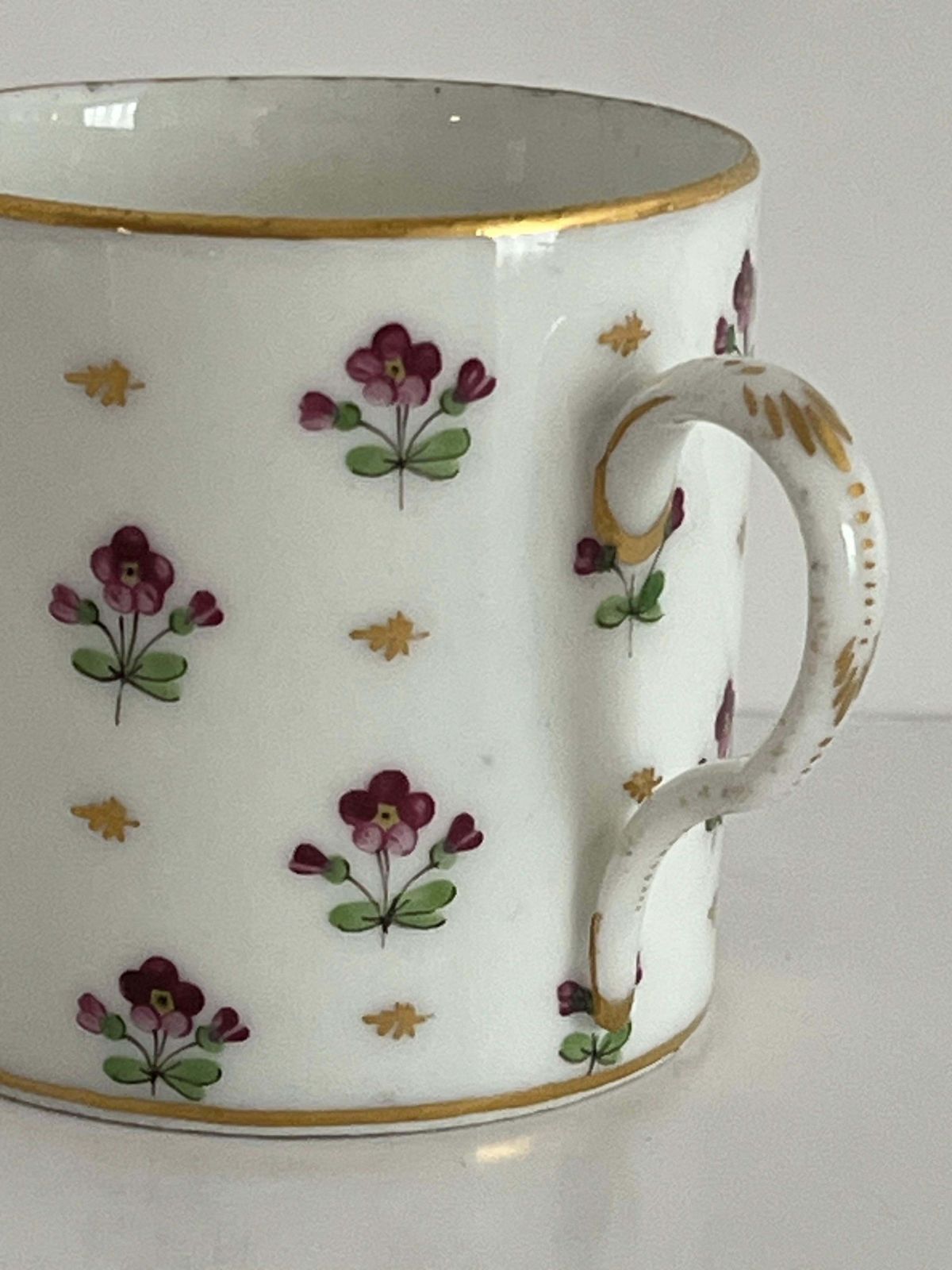 Old Paris Porcelain Koffiekopje Bloemtakjes Polychroom, Frans, ca. 1795 photo 341.0