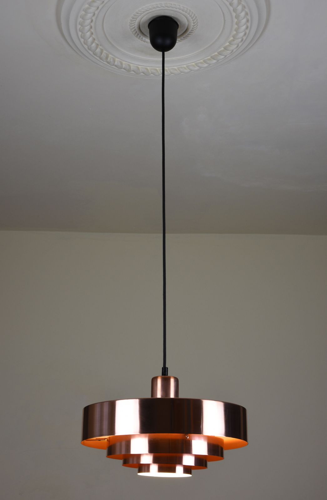 Roulet Pendant Lamp In Copper By Jo Hammerborg For Fog & Mørup, Denmark, 1963 photo furniture