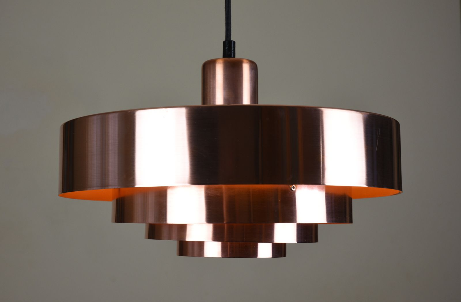 Roulet Pendant Lamp In Copper By Jo Hammerborg For Fog & Mørup, Denmark, 1963 photo buy