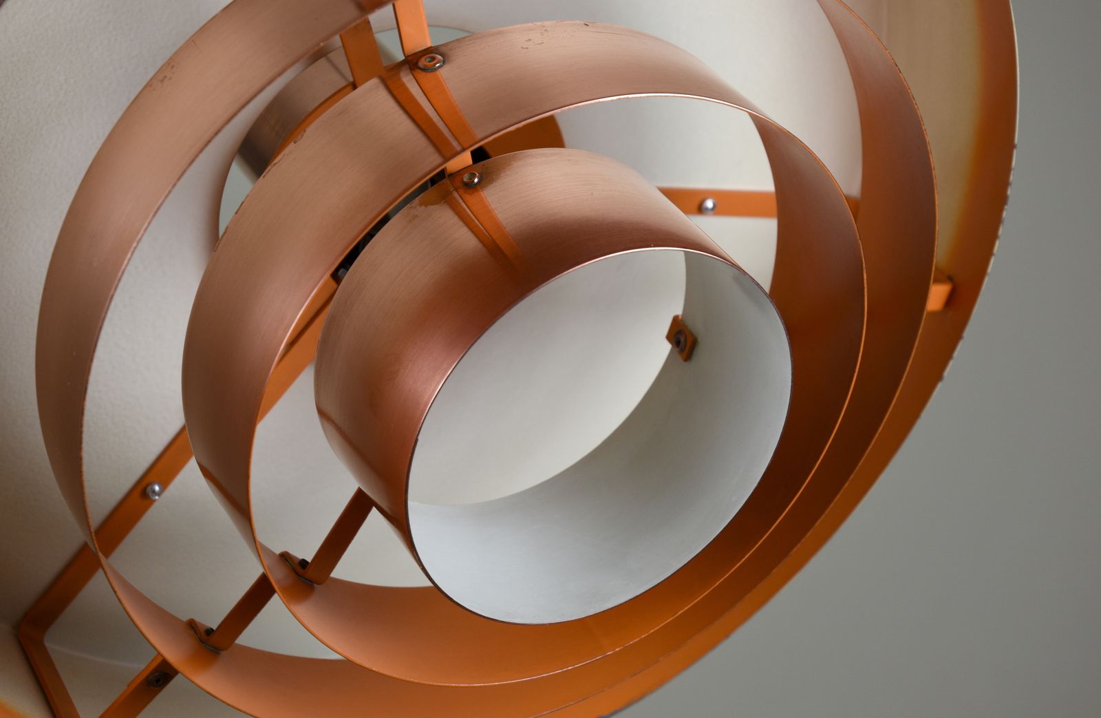 Lighting Roulet Pendant Lamp In Copper By Jo Hammerborg For Fog & Mørup, Denmark, 1963 photo