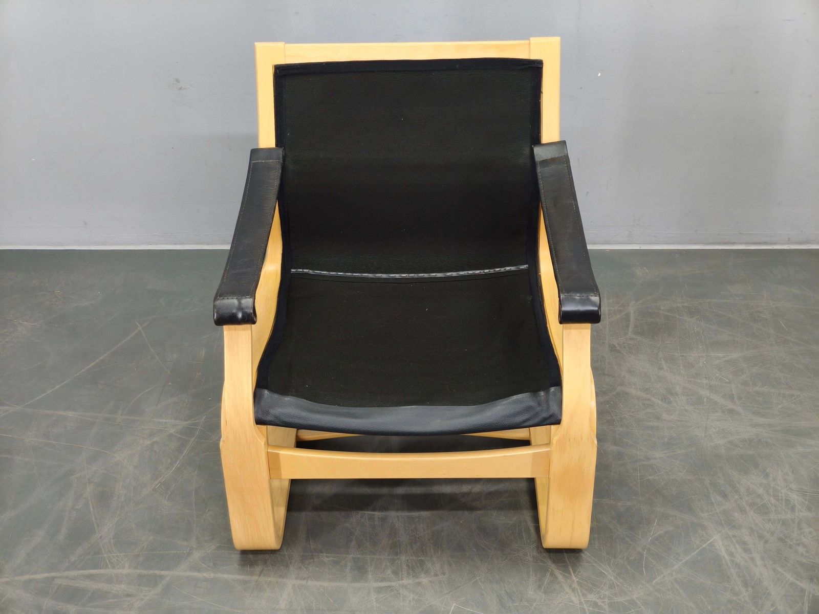 photo vinterior Paar lederen lounge stoelen van Åke Fribytter voor Nelo Kroken, jaren 1960