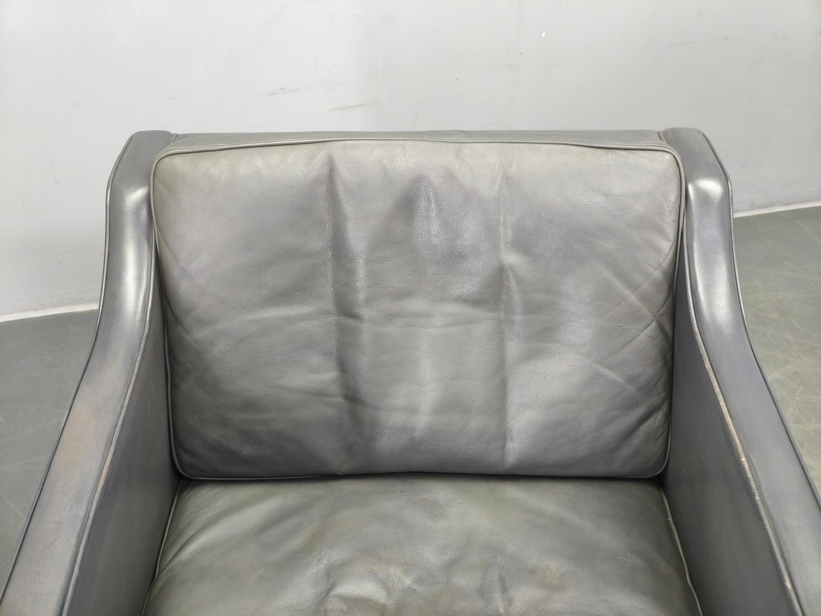 photo furniture Paar lederen lounge chairs van Børge Mogensen voor Fredericia, jaren 1970