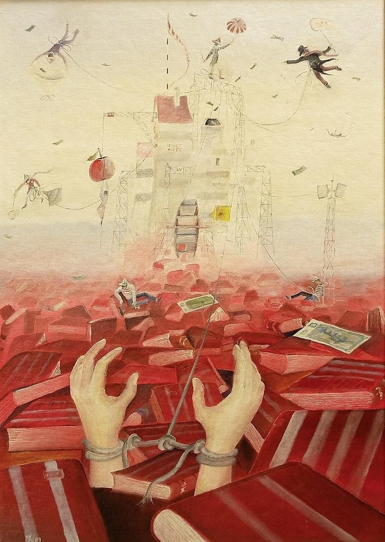 Miroslav Krofián "La Victoire De L'idéologie" Contemporary Painting    Czechia photo for sale