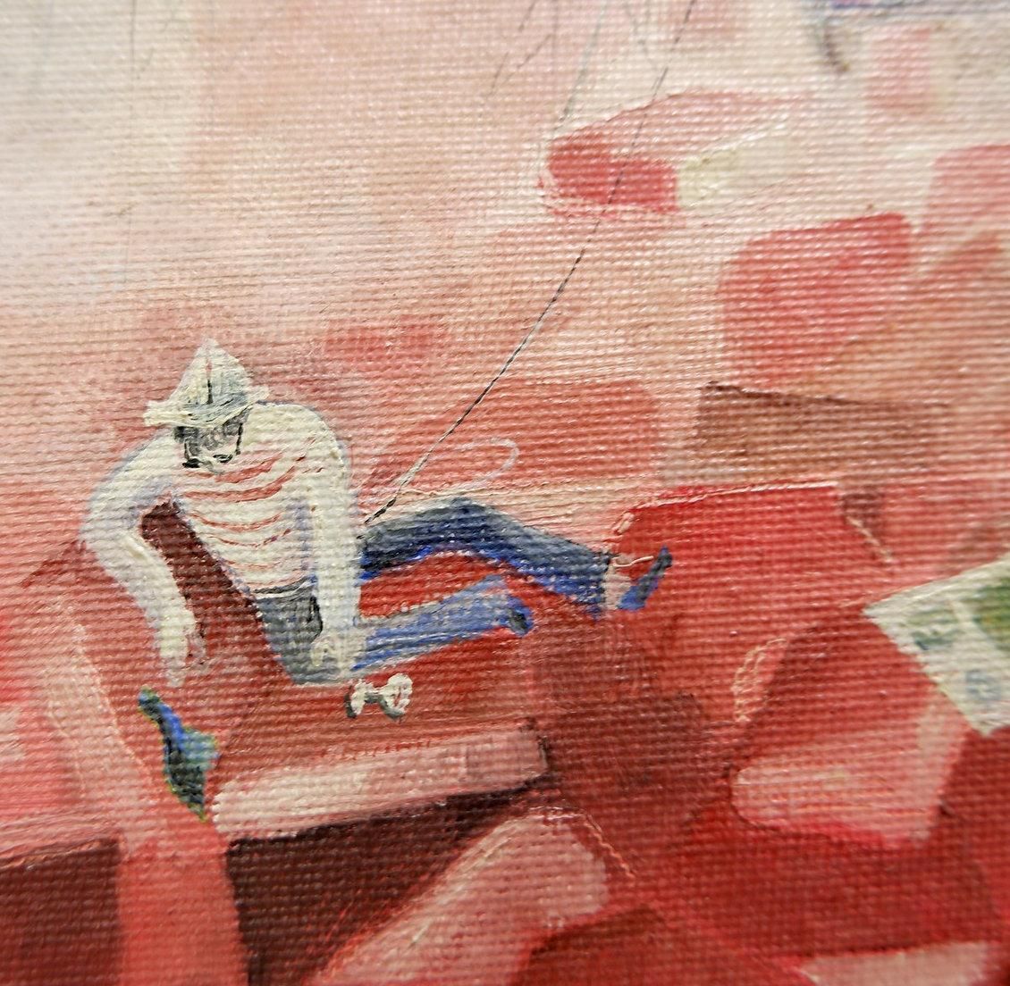 Art Miroslav Krofián "La Victoire De L'idéologie" Contemporary Painting    Czechia photo