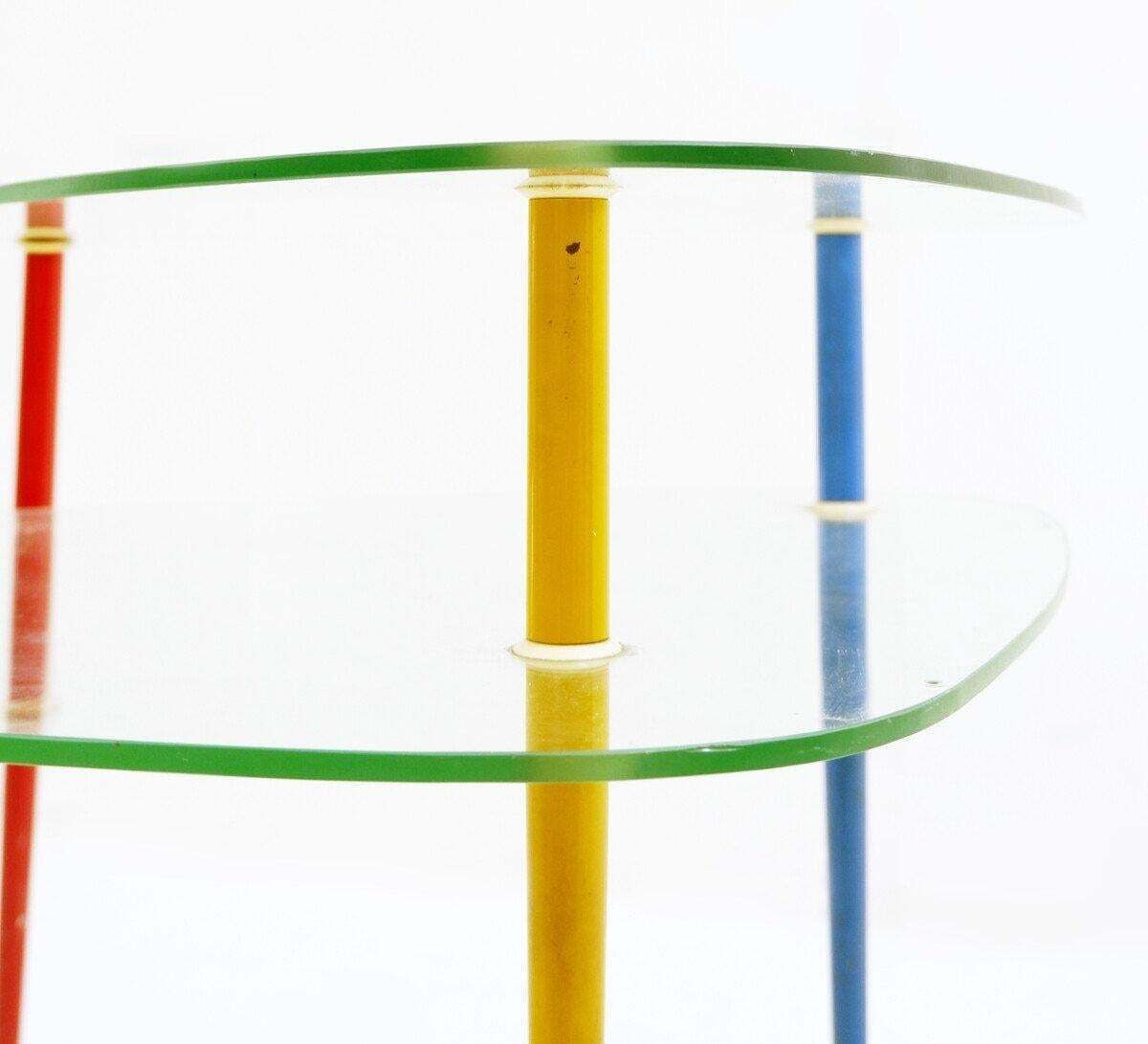Italian "Arlecchino" Side Table By Edoardo Paoli For Vitrex, 1950s photo vintage