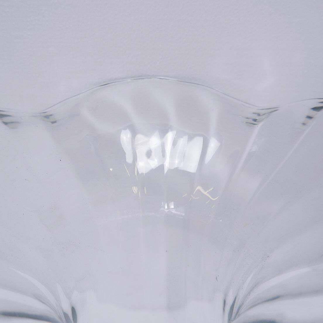 Transparent Glass Vase Attributed To Peill & Putzler   Circa 1970 photo for sale