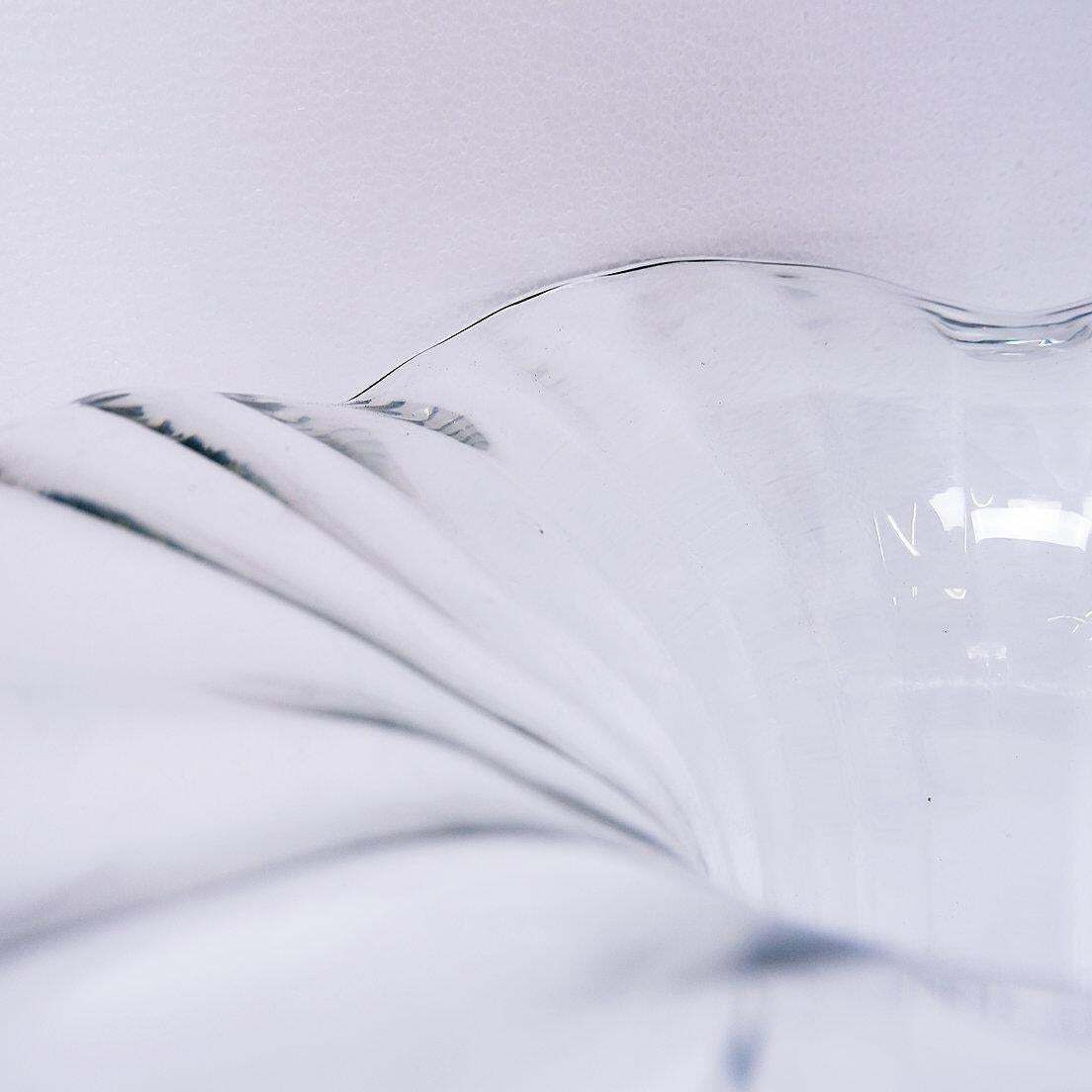 Transparent Glass Vase Attributed To Peill & Putzler   Circa 1970 photo vintage