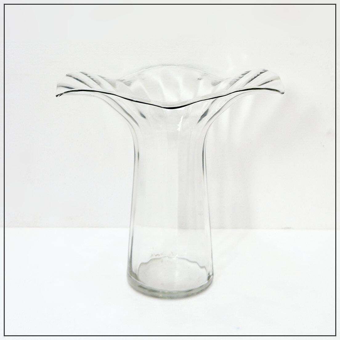 photo furniture Transparent Glass Vase Attributed To Peill & Putzler   Circa 1970