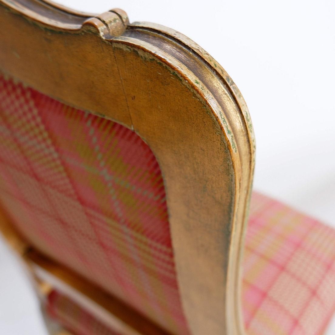 Furniture Louis XV Style Chairs, Wood And Fabric, Classic Design, 20th Century photo