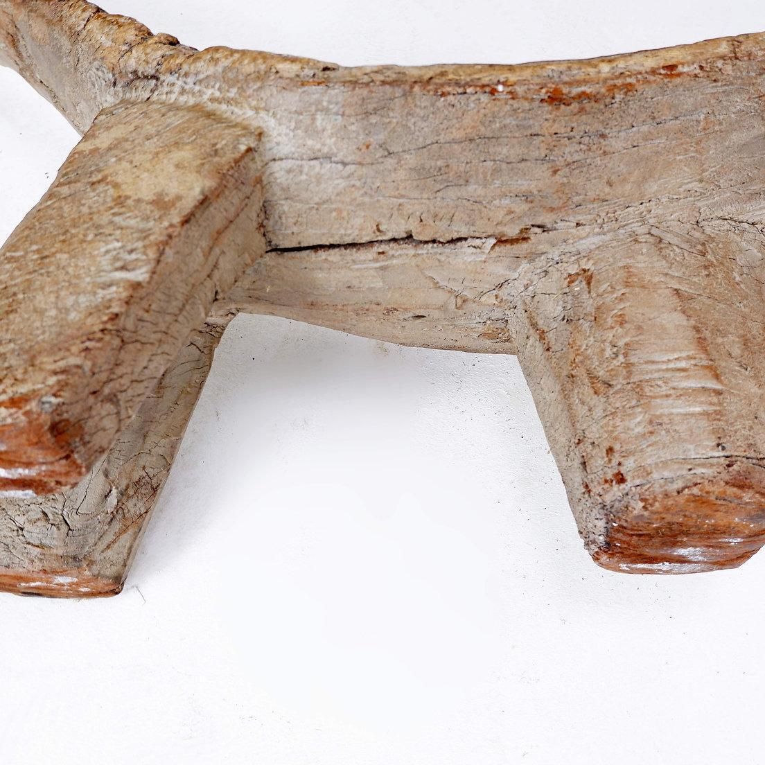 Furniture "Lobi" African Tripod Wooden Stool From Burkina Faso photo
