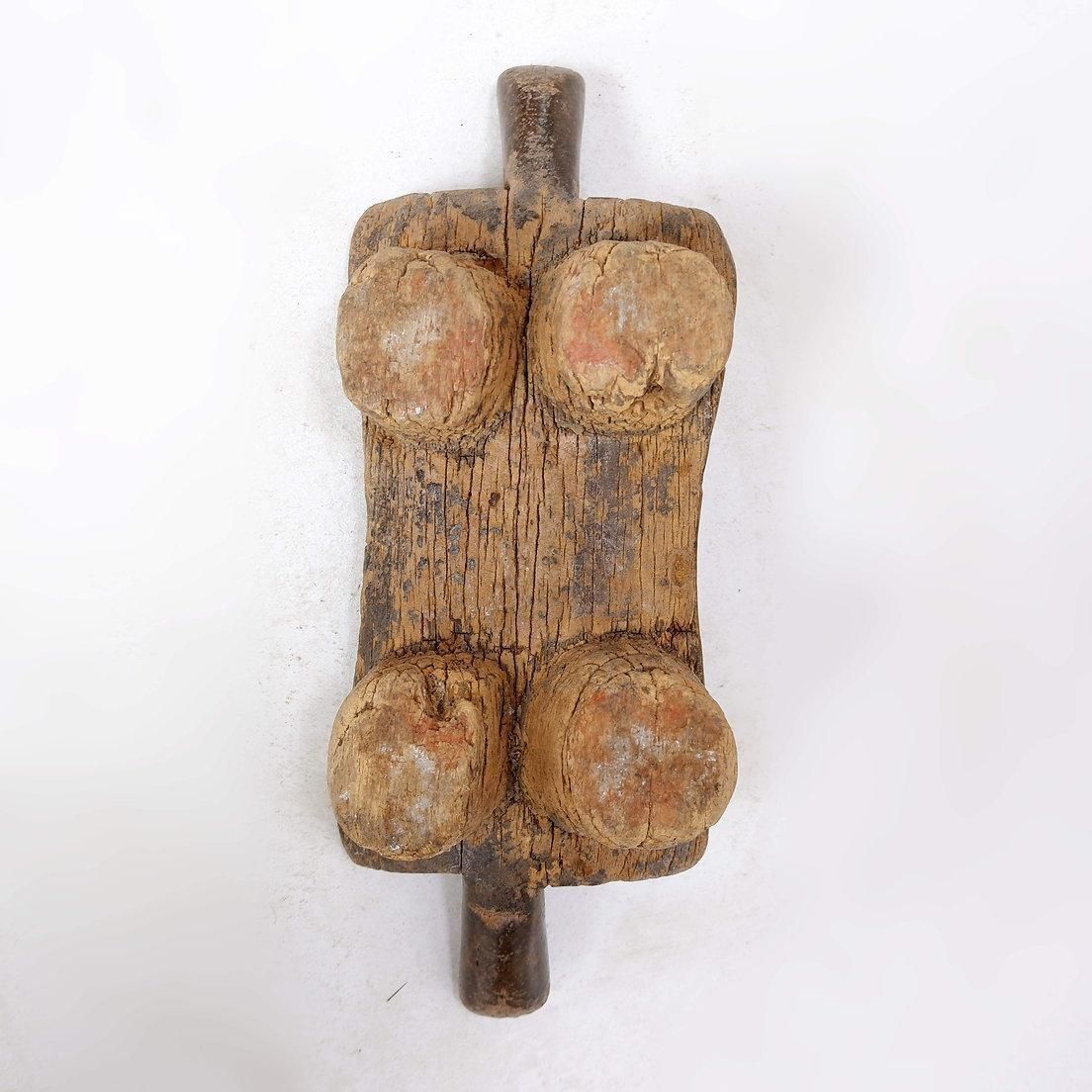 Senufo Hand Carved Wood Bench, Vintage African Stool, Mid 20th Century photo 477.0