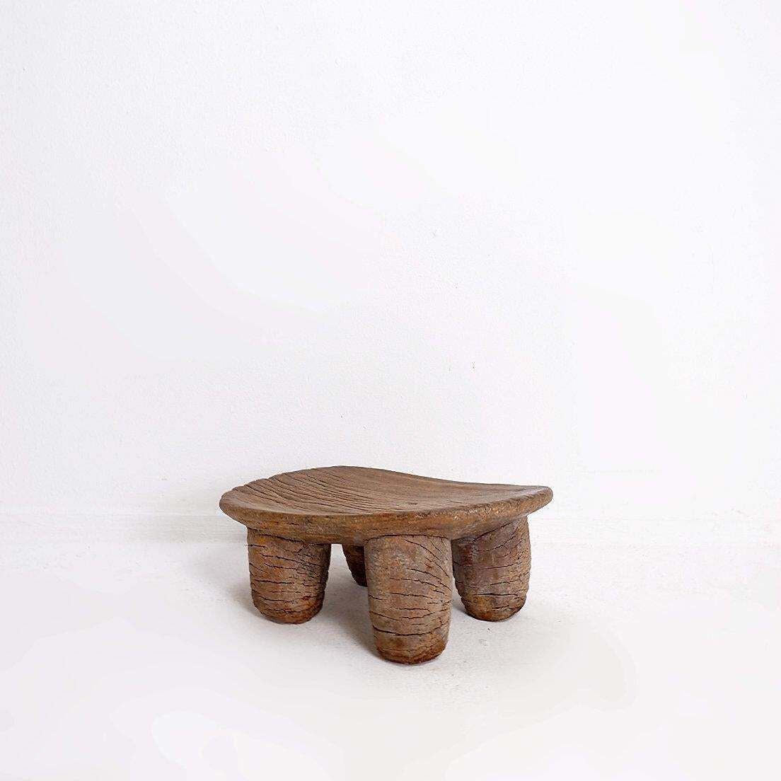 African "Senufo" Stool Hand Carved   Ivory Coast photo vinterior
