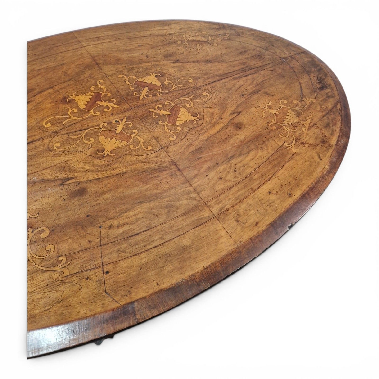 Furniture Antique Victorian Walnut Inlaid Tip Up Top Breakfast Centre Table Dining Oval photo