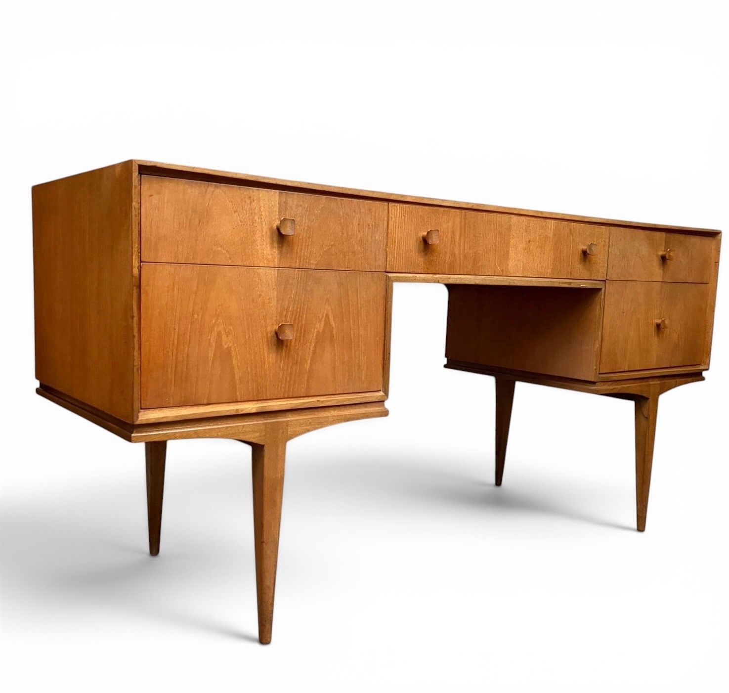 McIntosh Teak Desk And Matching Footstool Mid Century Mid Century C1960s Rare photo 495.0