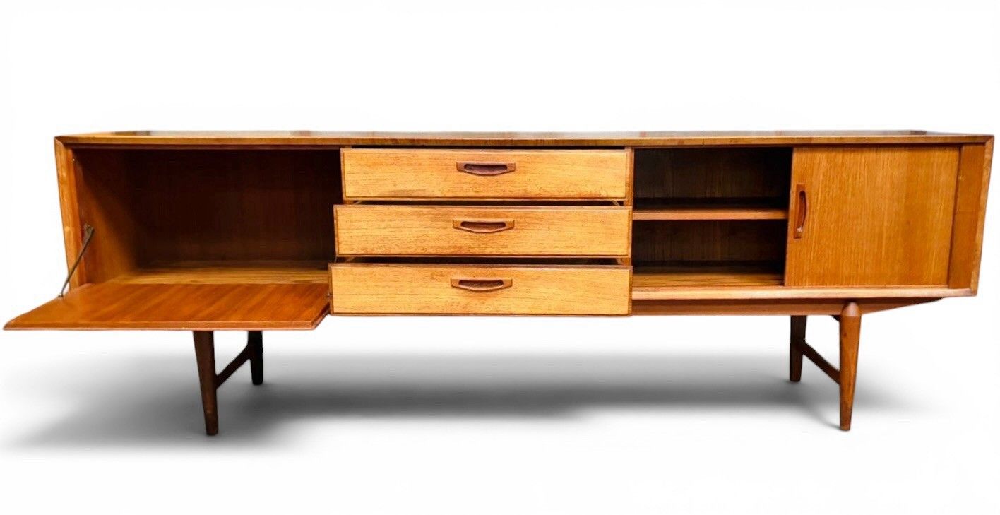 Swedish Omer Lefevre Meubelabriek Teak Sideboard Tambour Door Rare Mid Century photo 1195.0