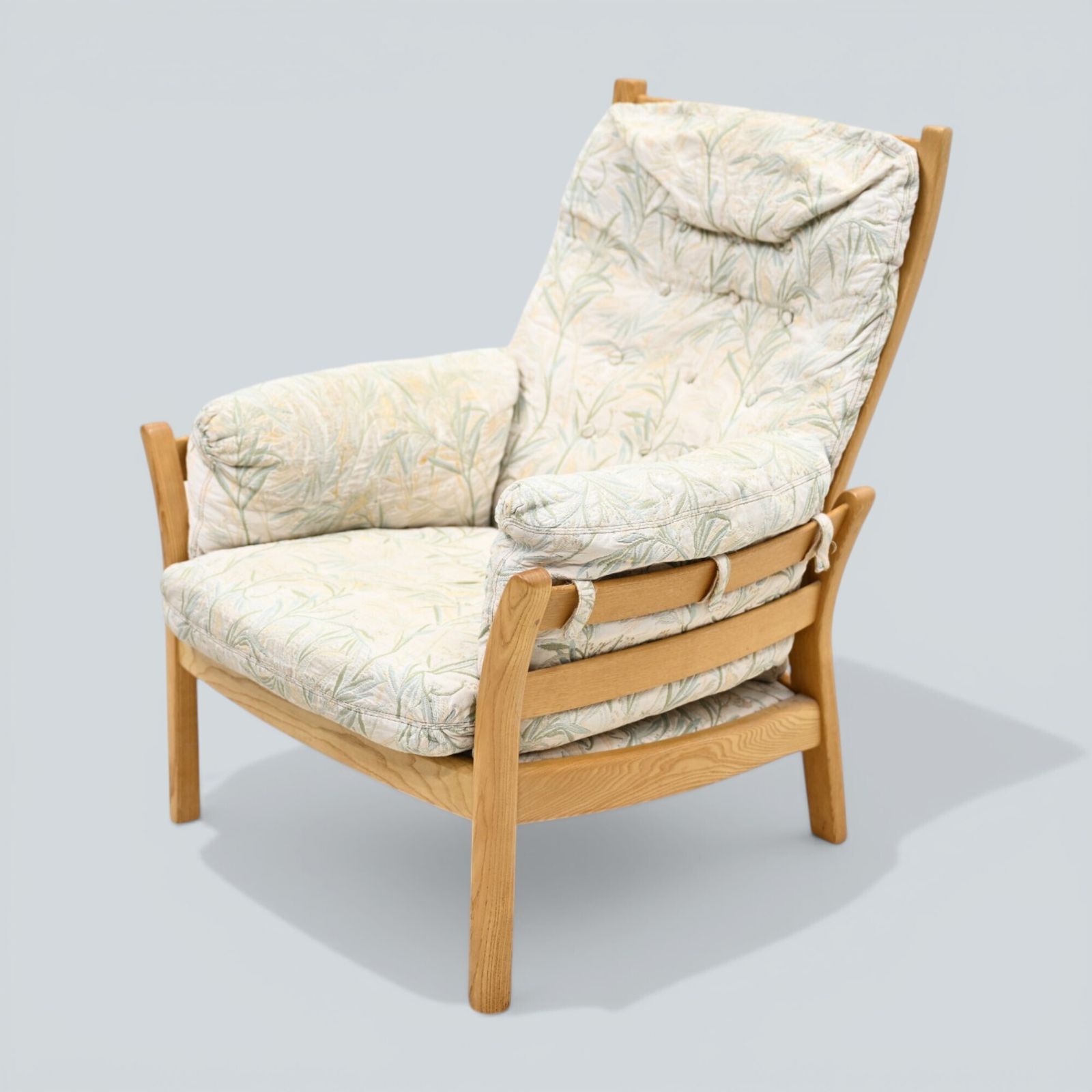 Ercol Saville Easy Chair Armchair Light Finish Ercol's Upholstery Free Delivery* photo for sale