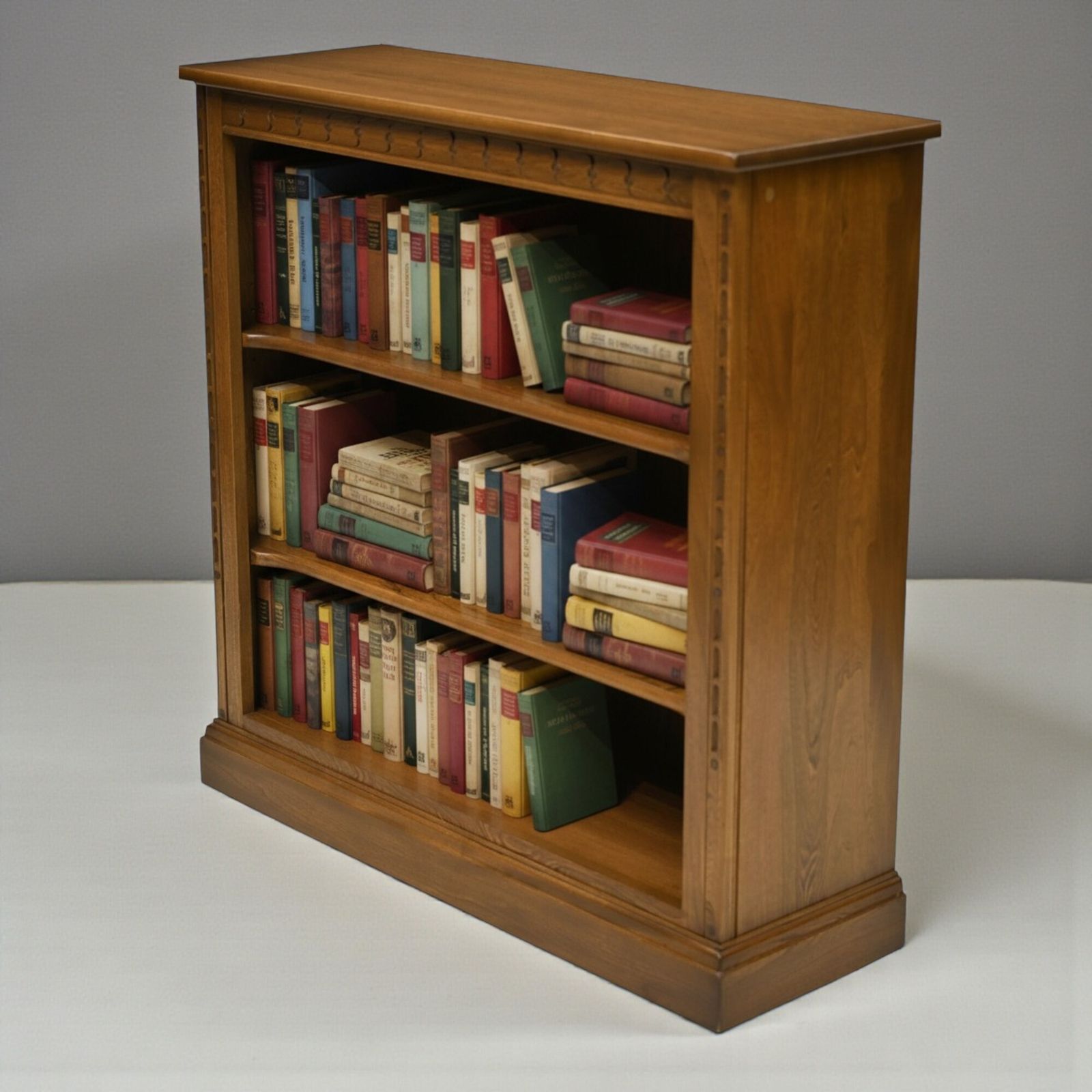 Ercol Low Wide Bookcase 2 Shelves Golden Dawn Finish Mural Free Uk Delivery*