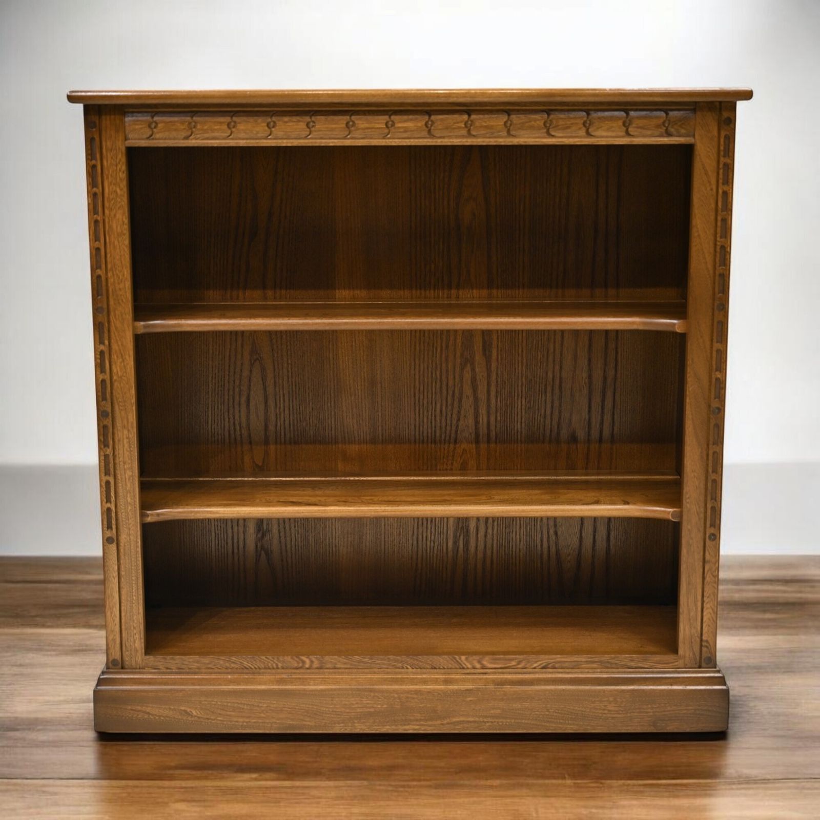 photo for sale Ercol Low Wide Bookcase 2 Shelves Golden Dawn Finish Mural Free Uk Delivery*