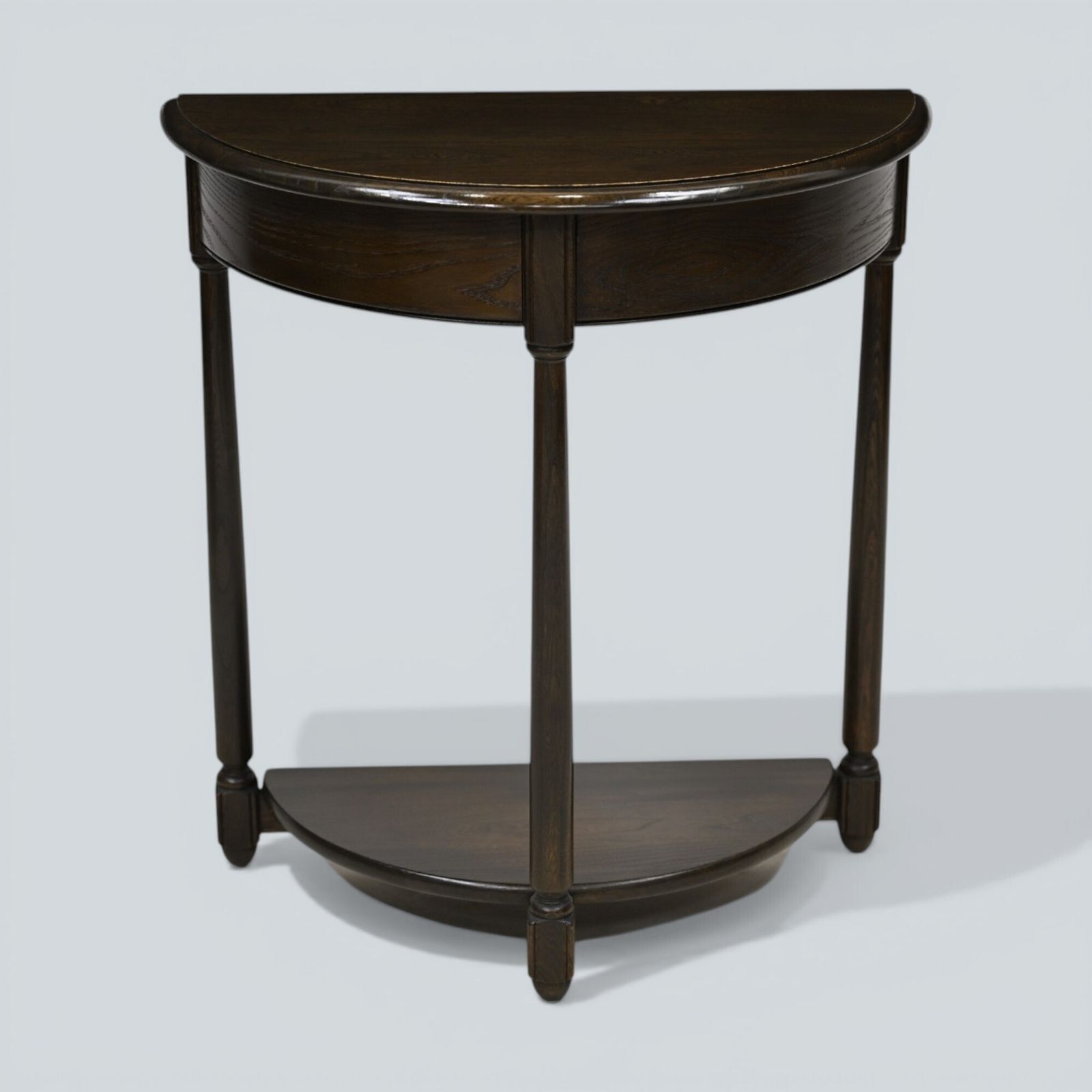 Ercol Half Moon Hall Table Demilune 2 Tier Traditional Dark Free Uk Delivery* photo furniture