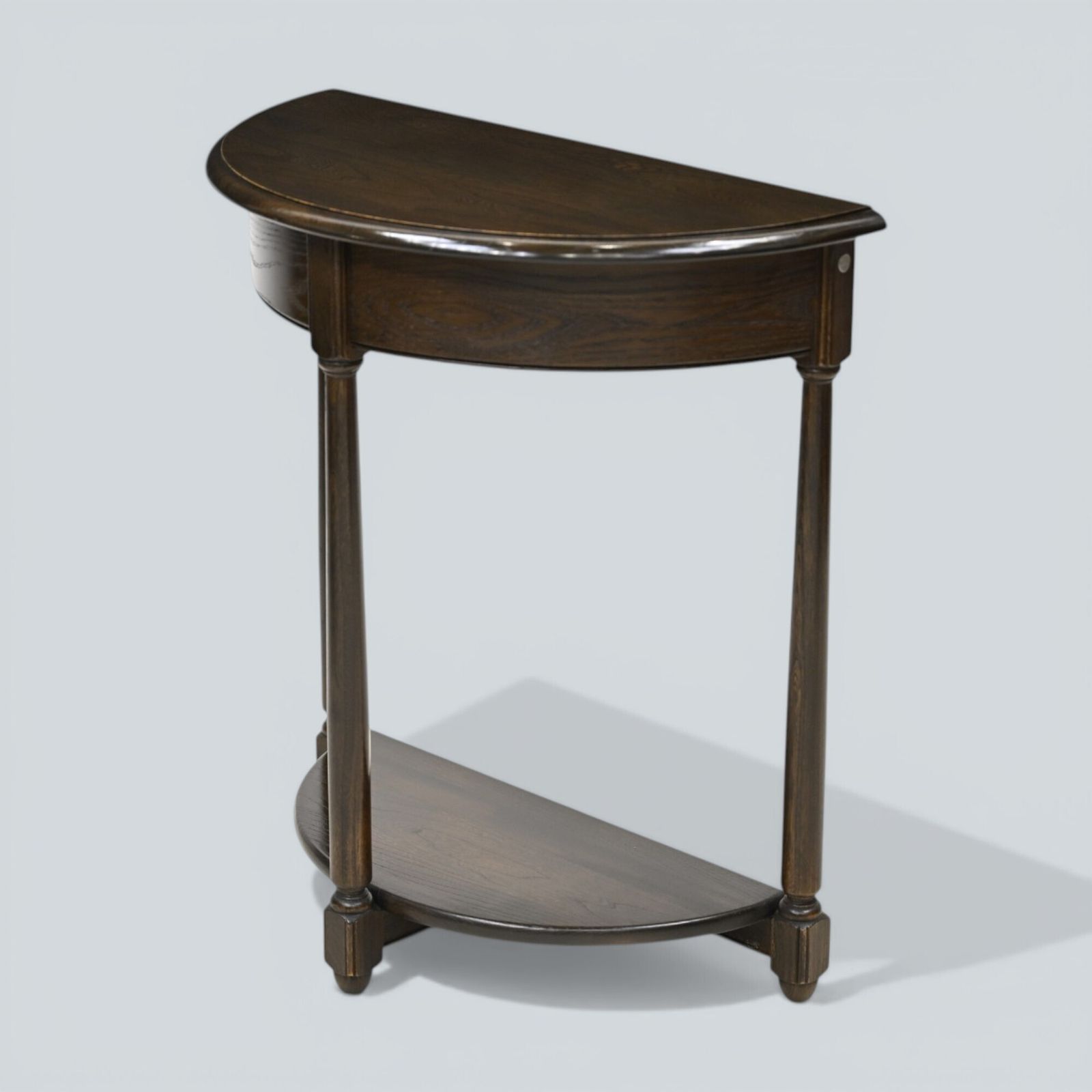 Ercol Half Moon Hall Table Demilune 2 Tier Traditional Dark Free Uk Delivery* photo for sale