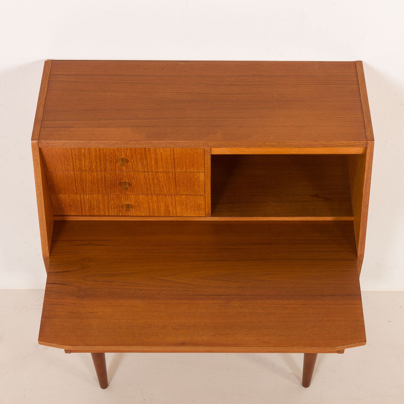photo for sale Danish Teak Secretaire With Hidden Vanity, 1960s