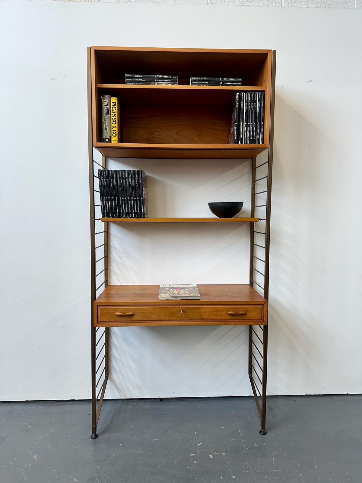 photo for sale Vintage 1970s Ladderax Staples Teak Shelving / Desk / Bookcase. Retro Danish Mid Century Heals