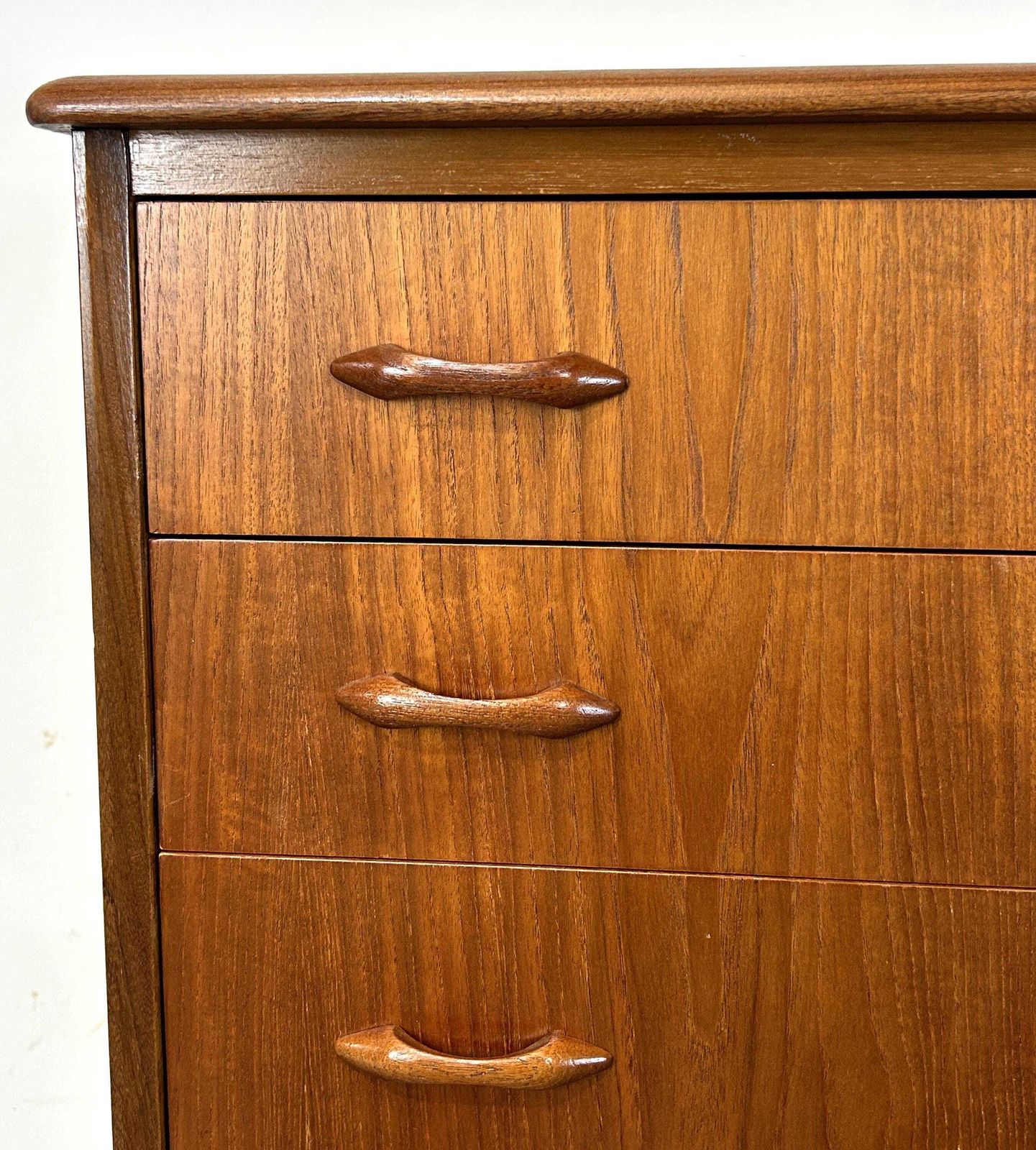 Stylish Mid Century Teak Tallboy Chest Of 6 Drawers Homeworthy 1960's Refinished photo buy