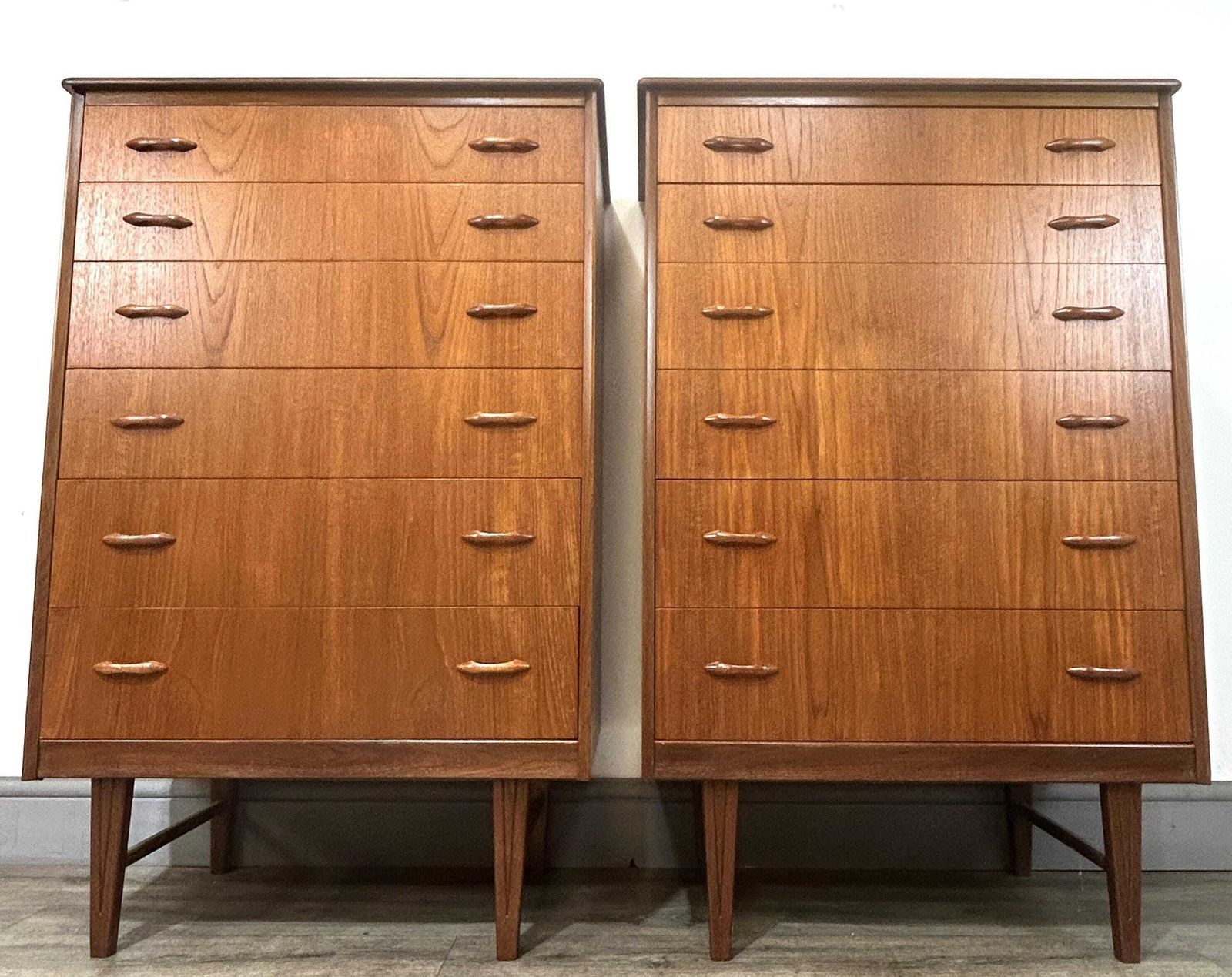 Furniture Stylish Mid Century Teak Tallboy Chest Of 6 Drawers Homeworthy 1960's Refinished photo