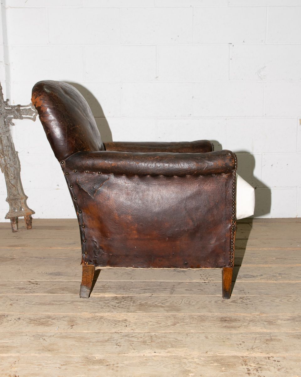 Leather Club Armchair, 1920s, Vintage photo 1200.0
