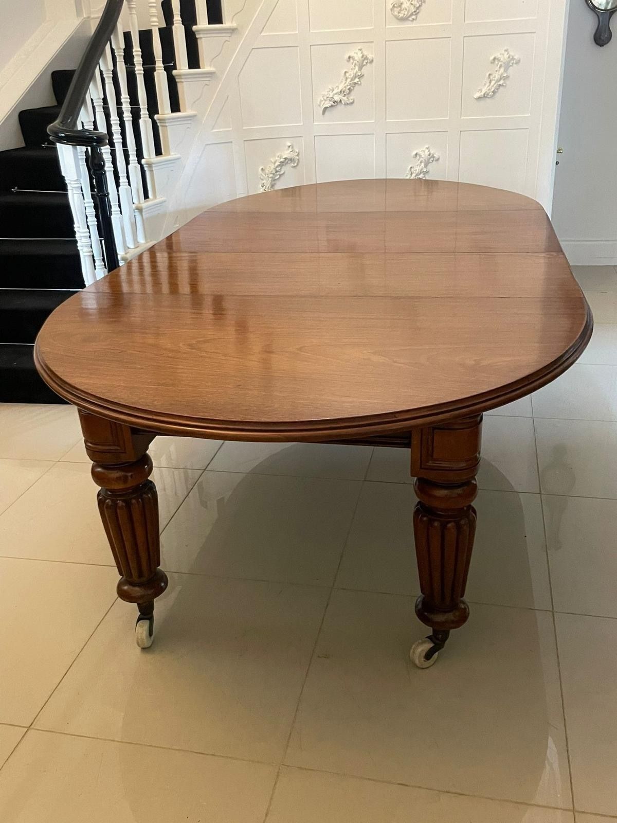 Large 12 Seater Outstanding Quality Antique 19th Century Figured Mahogany Extending Dining Table photo furniture