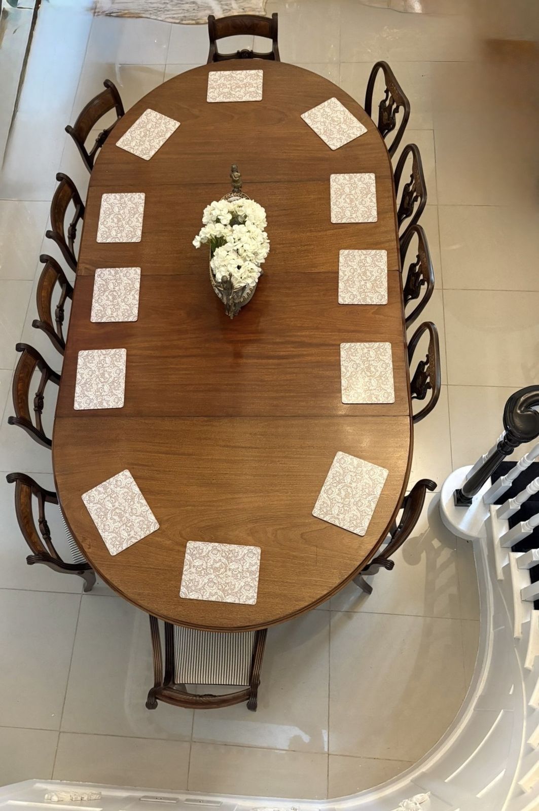 Large 12 Seater Outstanding Quality Antique 19th Century Figured Mahogany Extending Dining Table photo buy