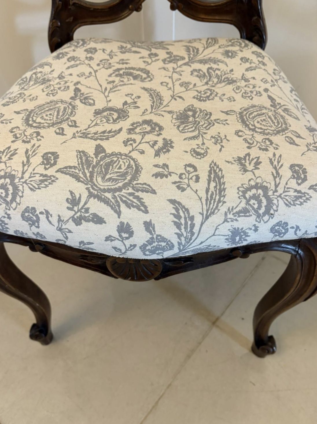 Quality Antique 19th Century Carved Walnut Side Chair photo furniture
