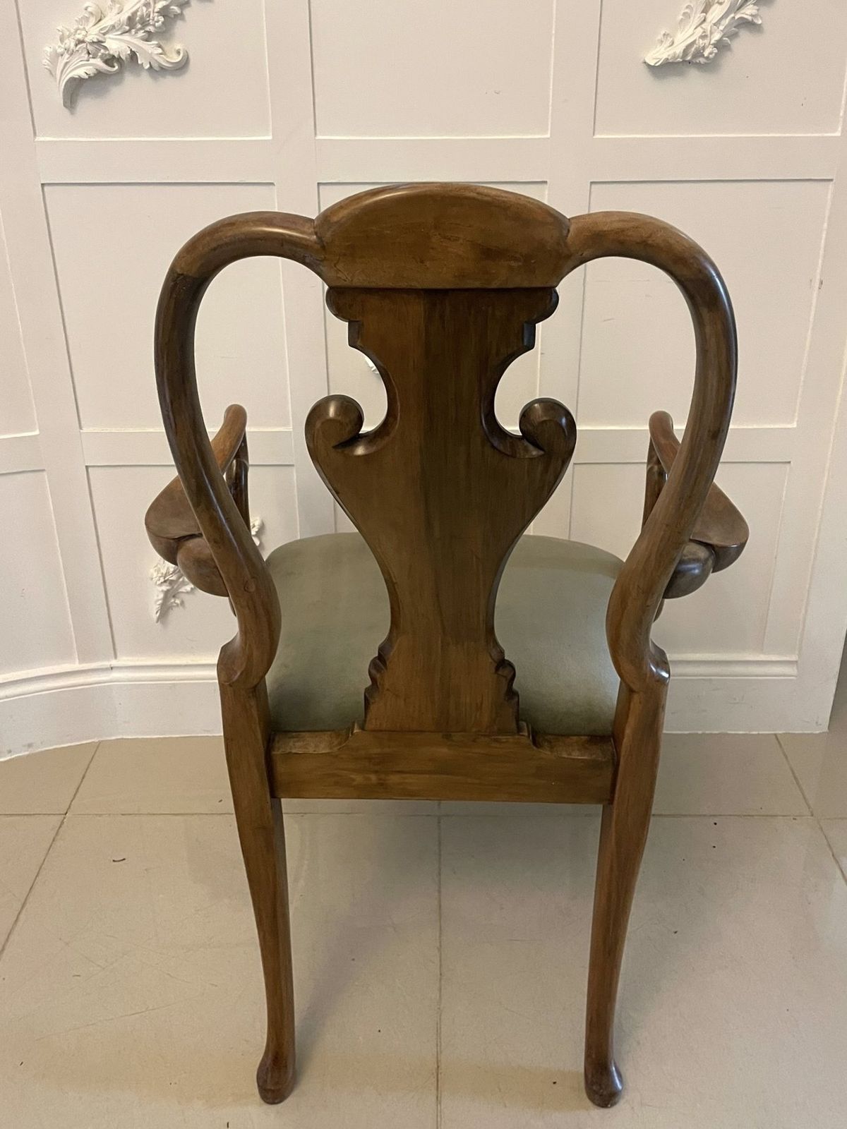 Superb Quality Antique 19th Century Burr And Carved Walnut Desk Chair photo vinterior