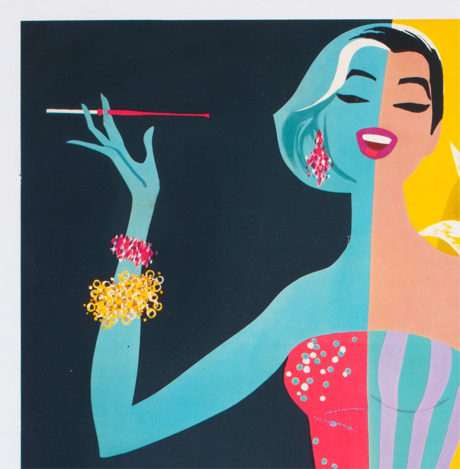 Twa Las Vegas 1950s Airline Travel Advertising Poster, David Klein photo for sale