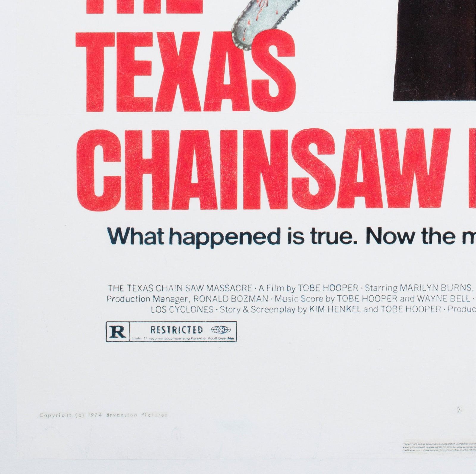 Affiche de cinéma US 1 Sheet, The Texas Chainsaw Massacre, 1974 photo buy