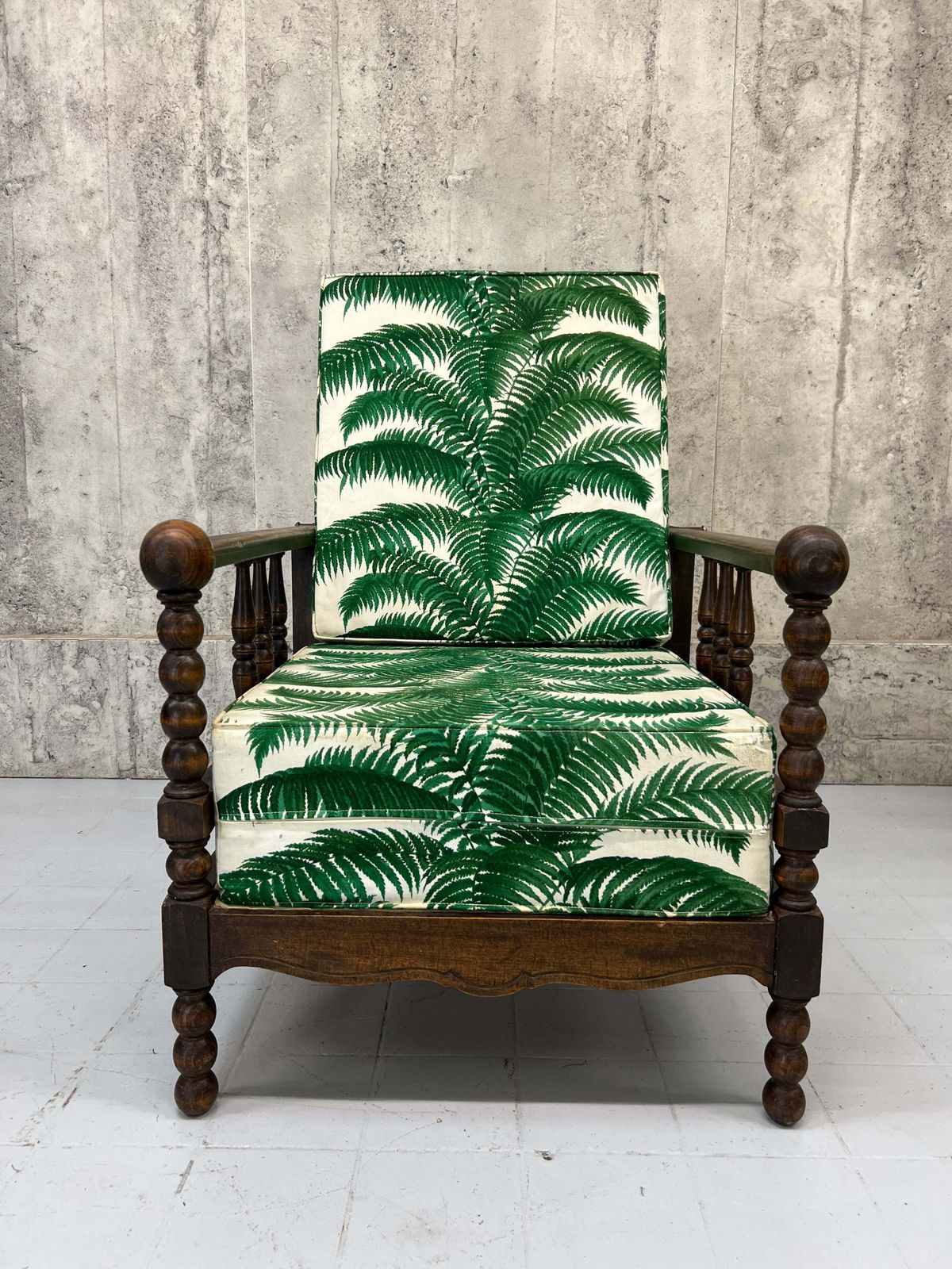 Palm Fronds Reclining Morris Chair To Reupholster photo vinterior