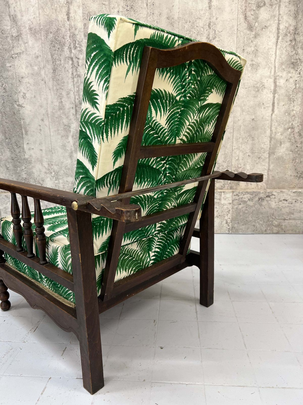 photo furniture Palm Fronds Reclining Morris Chair To Reupholster