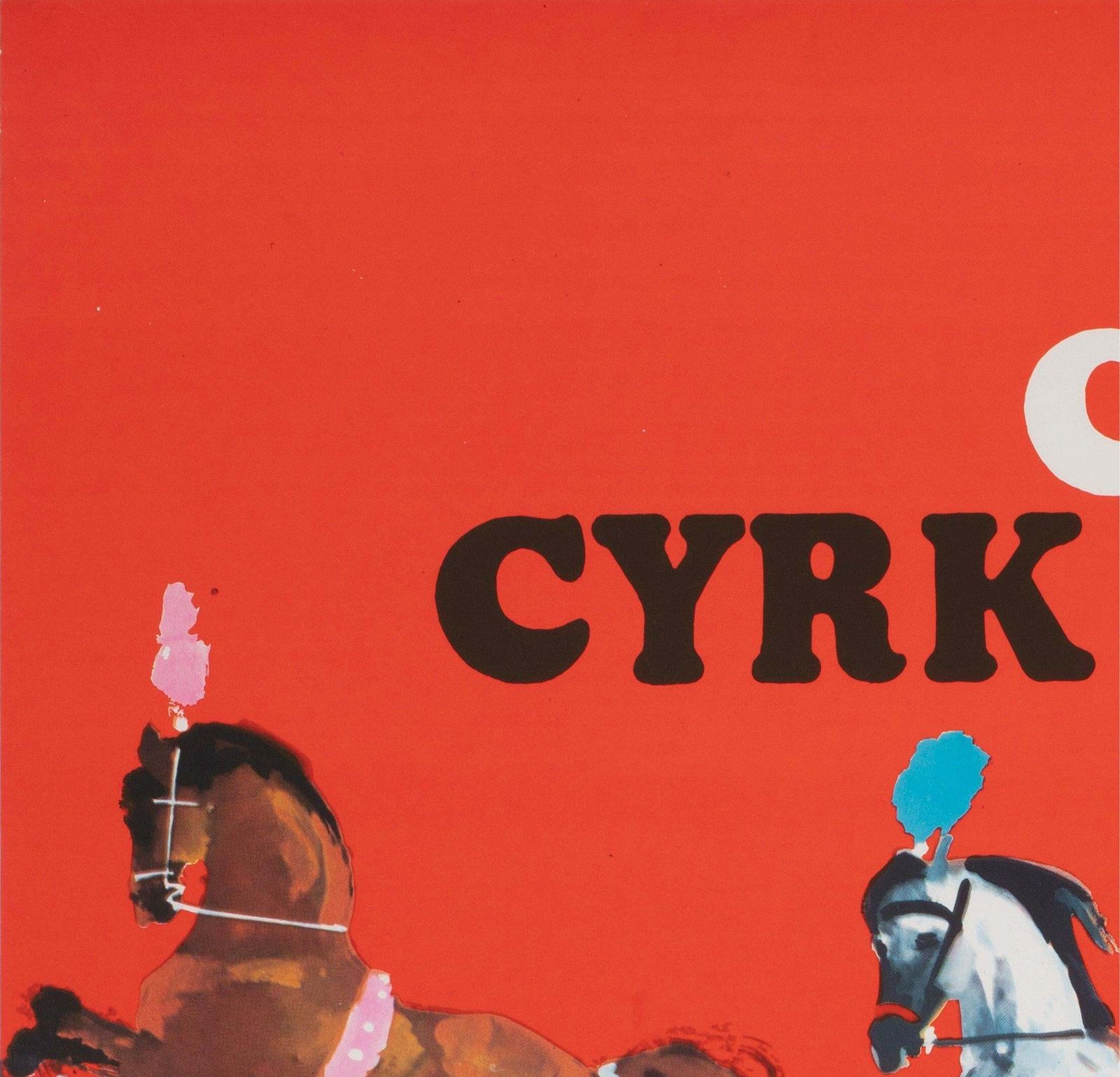 Cyrk Horses 1970 Polish Circus Poster Waldemar Swierzy photo for sale