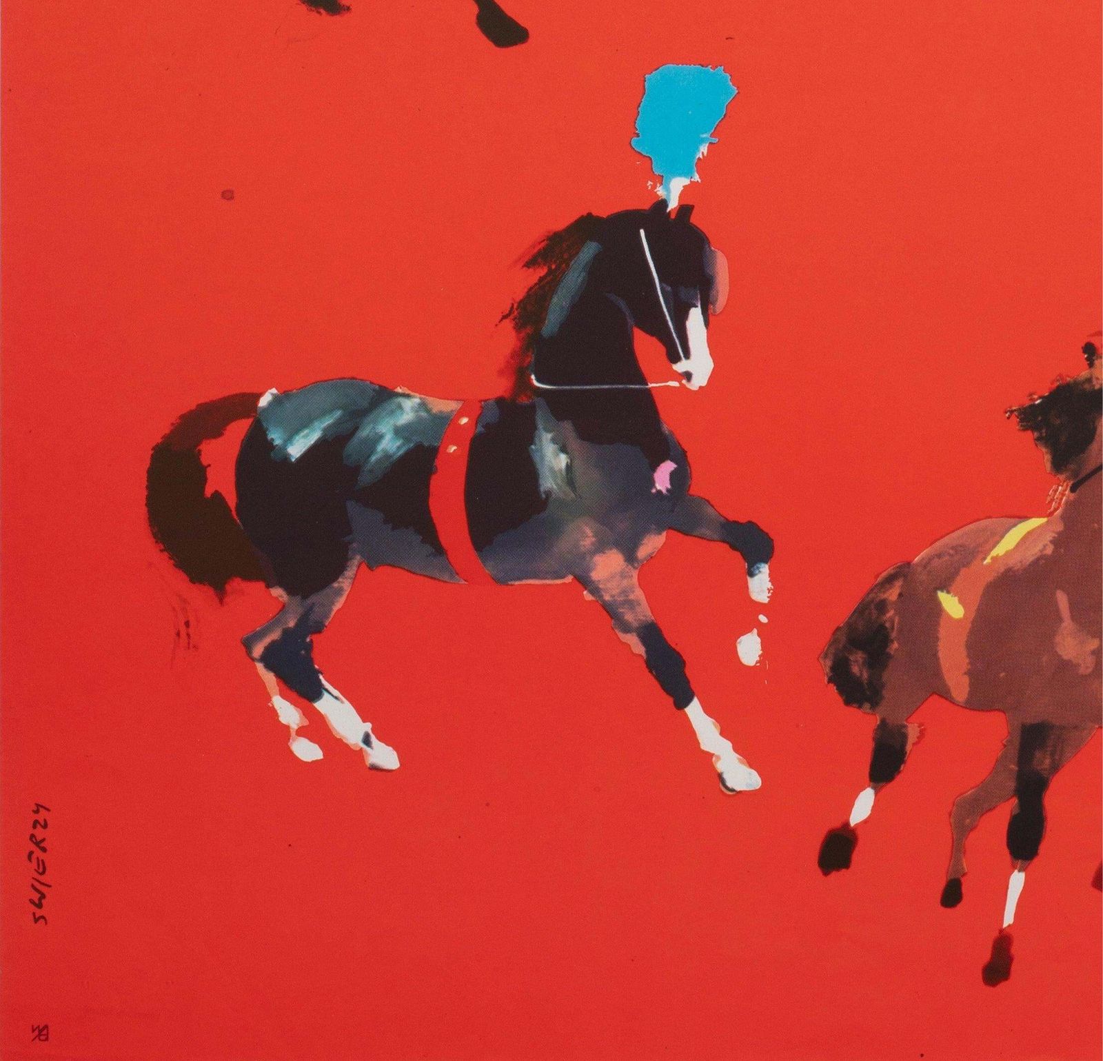 Cyrk Horses 1970 Polish Circus Poster Waldemar Swierzy photo buy