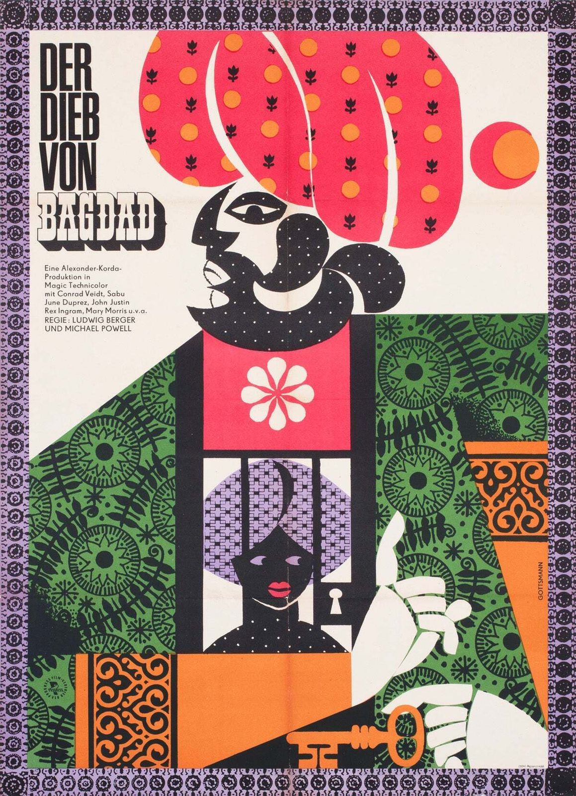 The Thief Of Bagdad 1965 East German A1 Film Poster, Werner Gottsmann