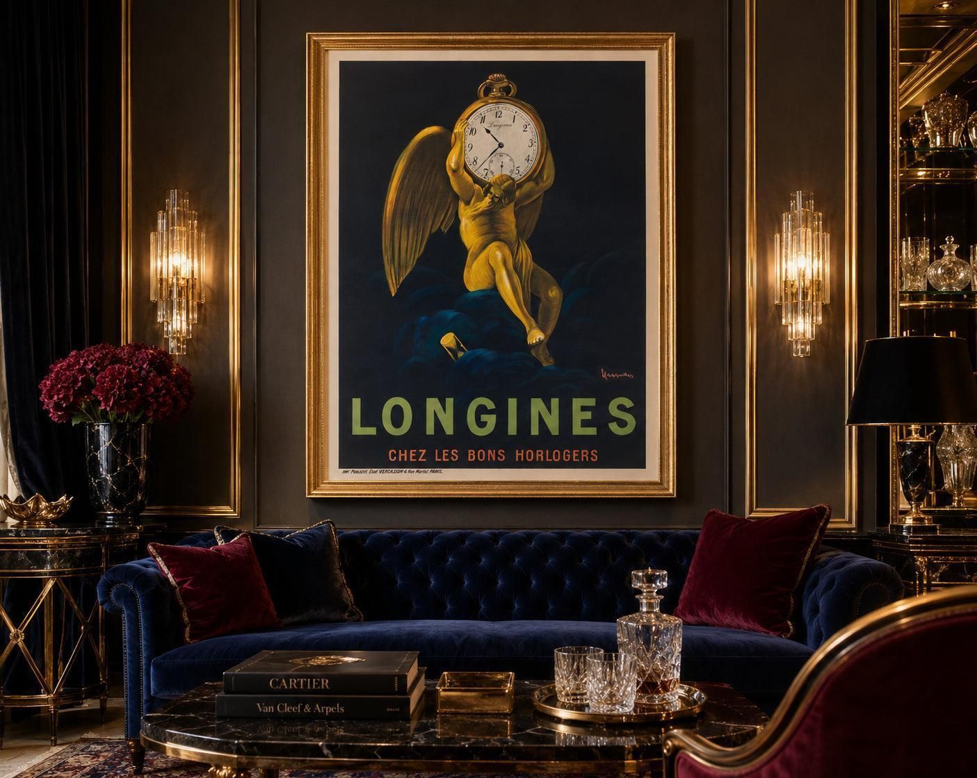 Longines C1911 French Grande Advertising Poster, Leonetto Cappiello photo furniture
