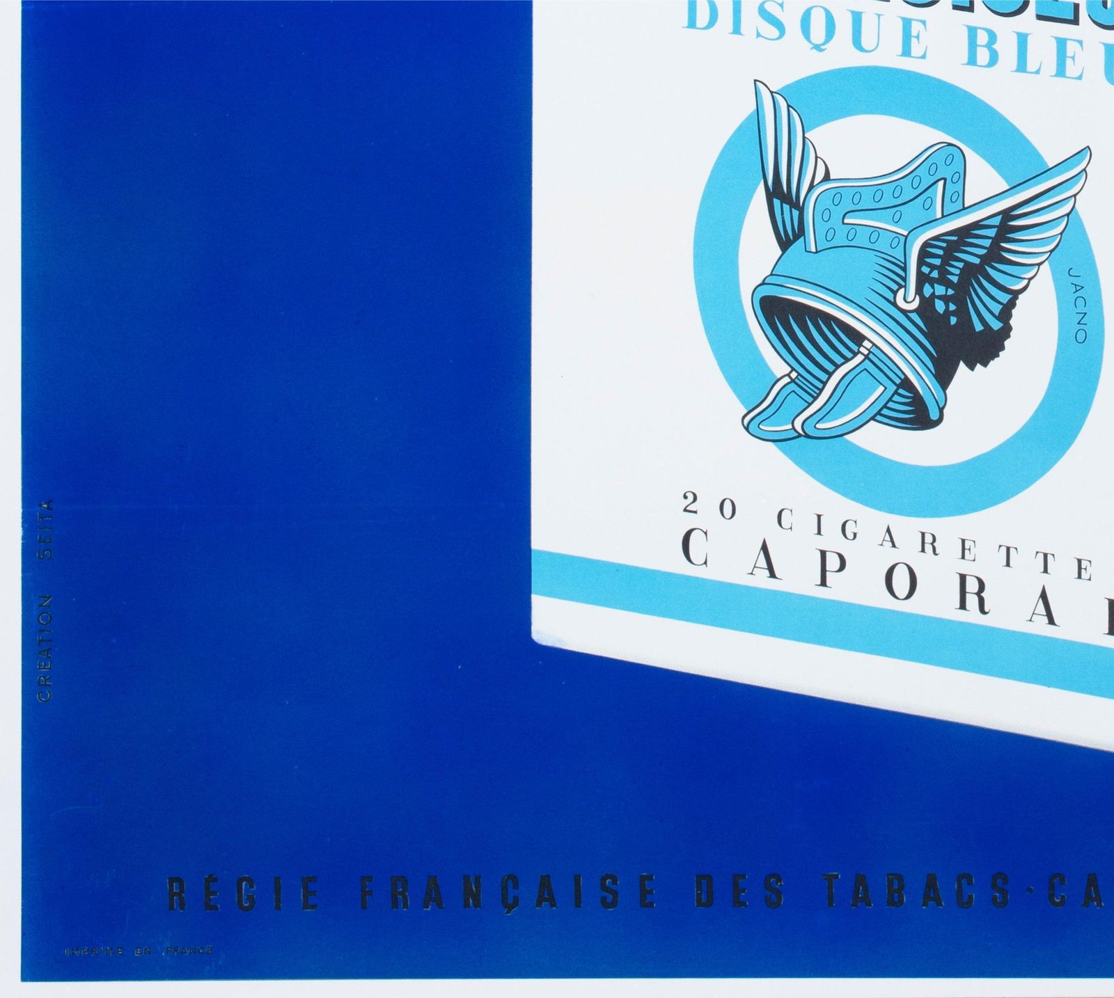 Disque Bleu Gauloises 1956 French Cigarettes Advertising Poster, Henri Favre photo buy