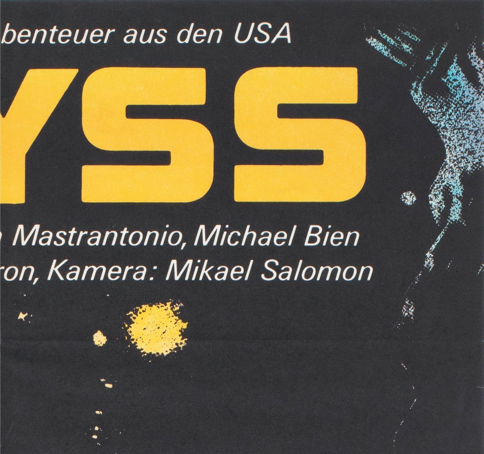 The Abyss 1990 East German A1 filmaffiche photo Kunst