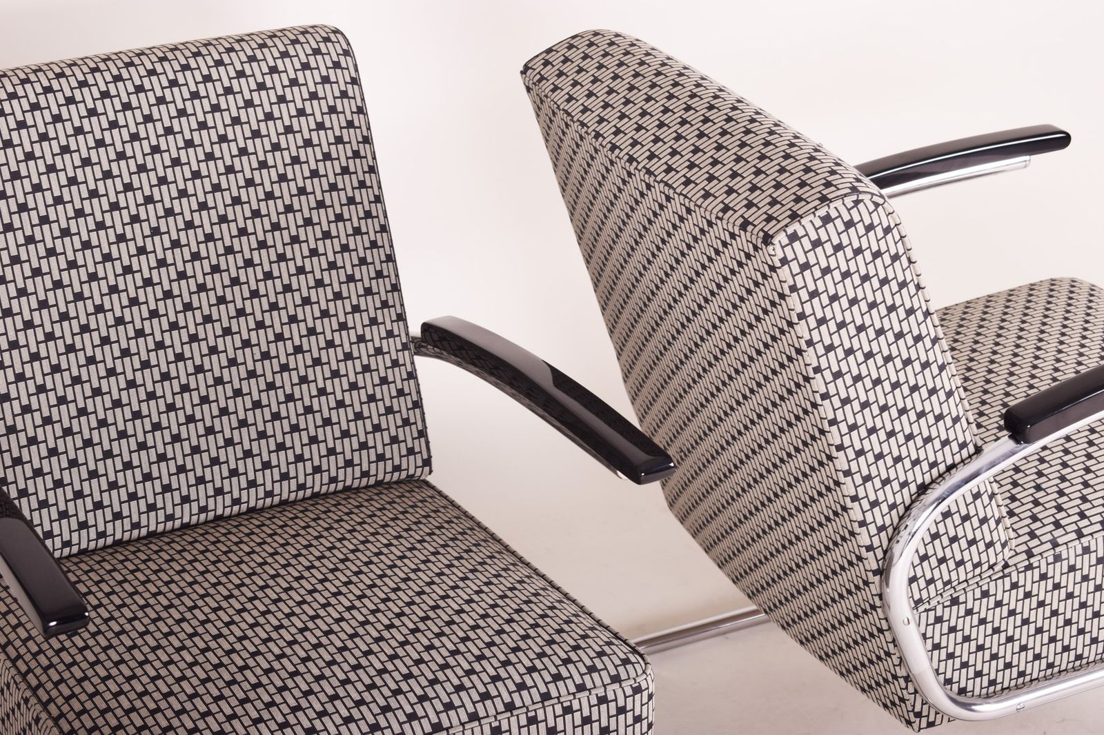Pair Of Restored Bauhaus Armchairs, By W. Gispen For Mücke Melder, Czech, 1930s photo for sale