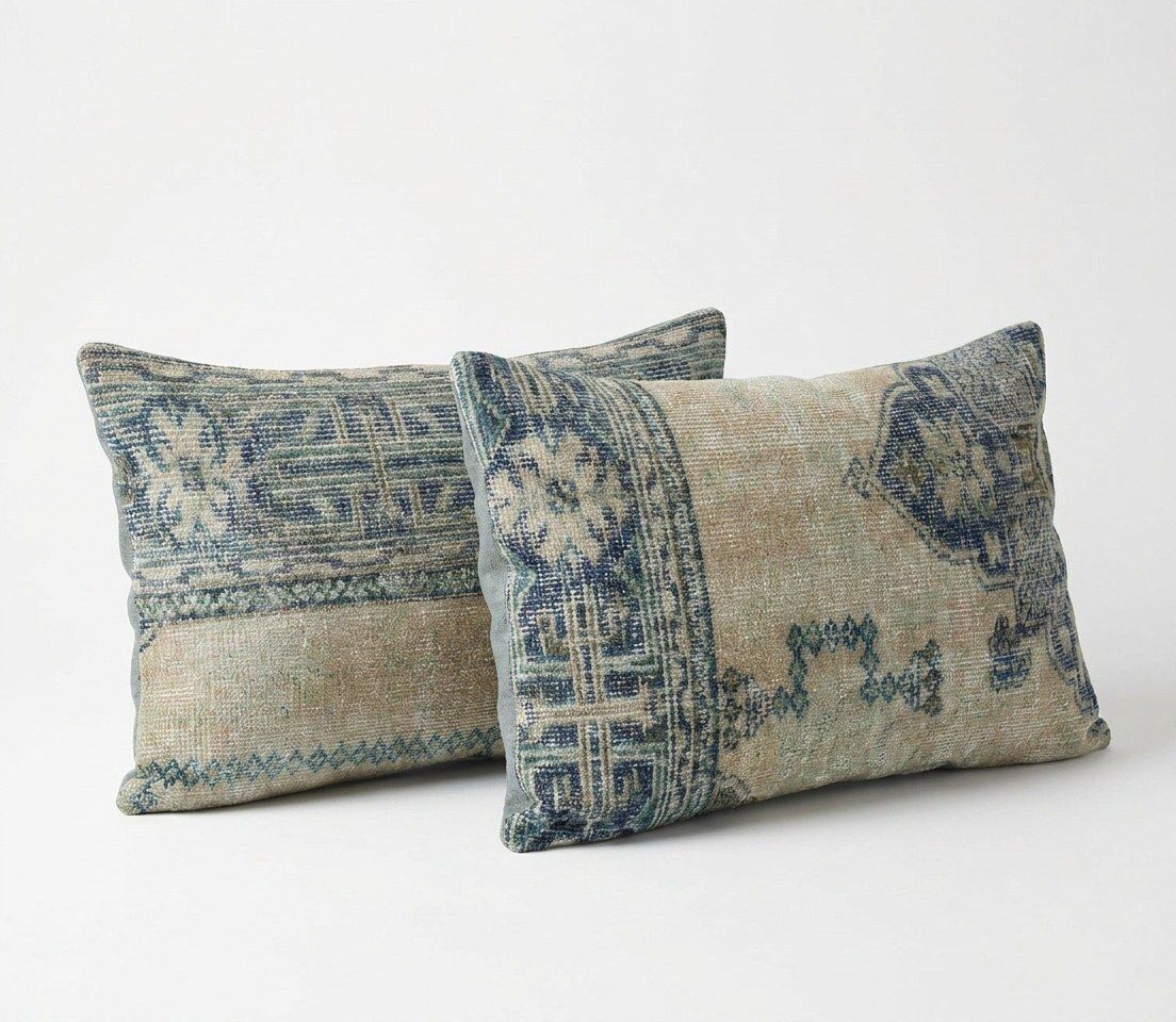 Anatolian Lumbar Rug Pillow Cover 40 X 60 Cm   Set Of Two photo for sale