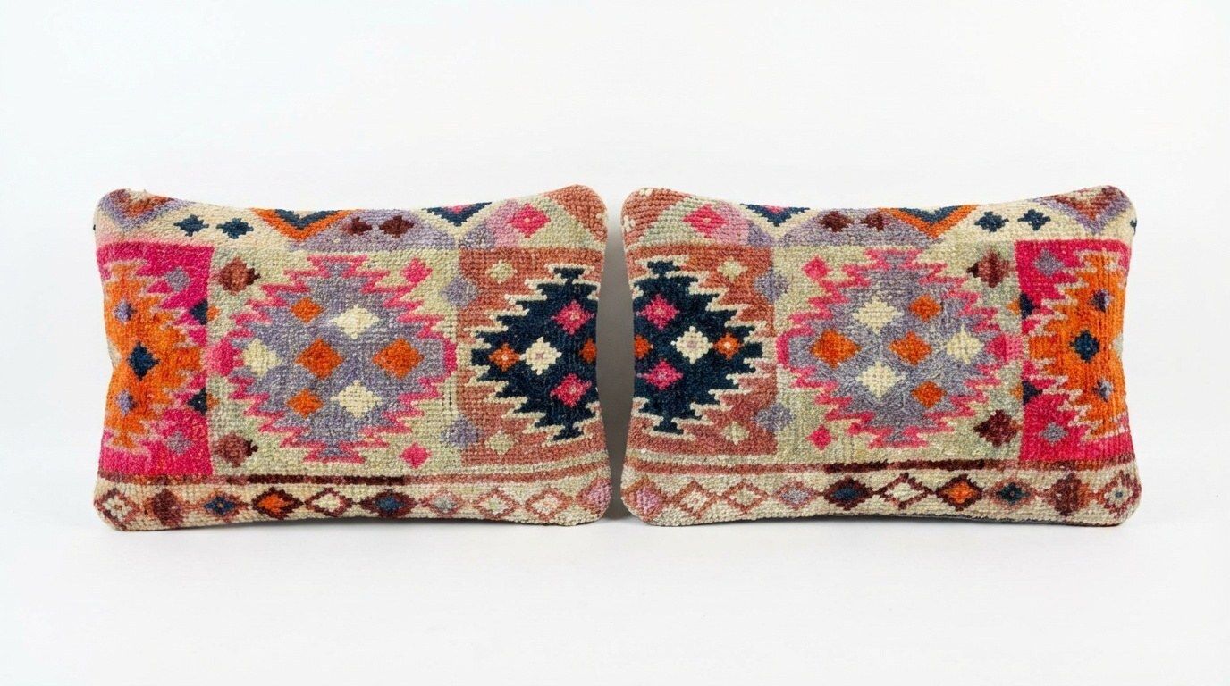 Vintage Anatolian Pair Of Rugs | Cihanbeyli | 40 X 60 Cm