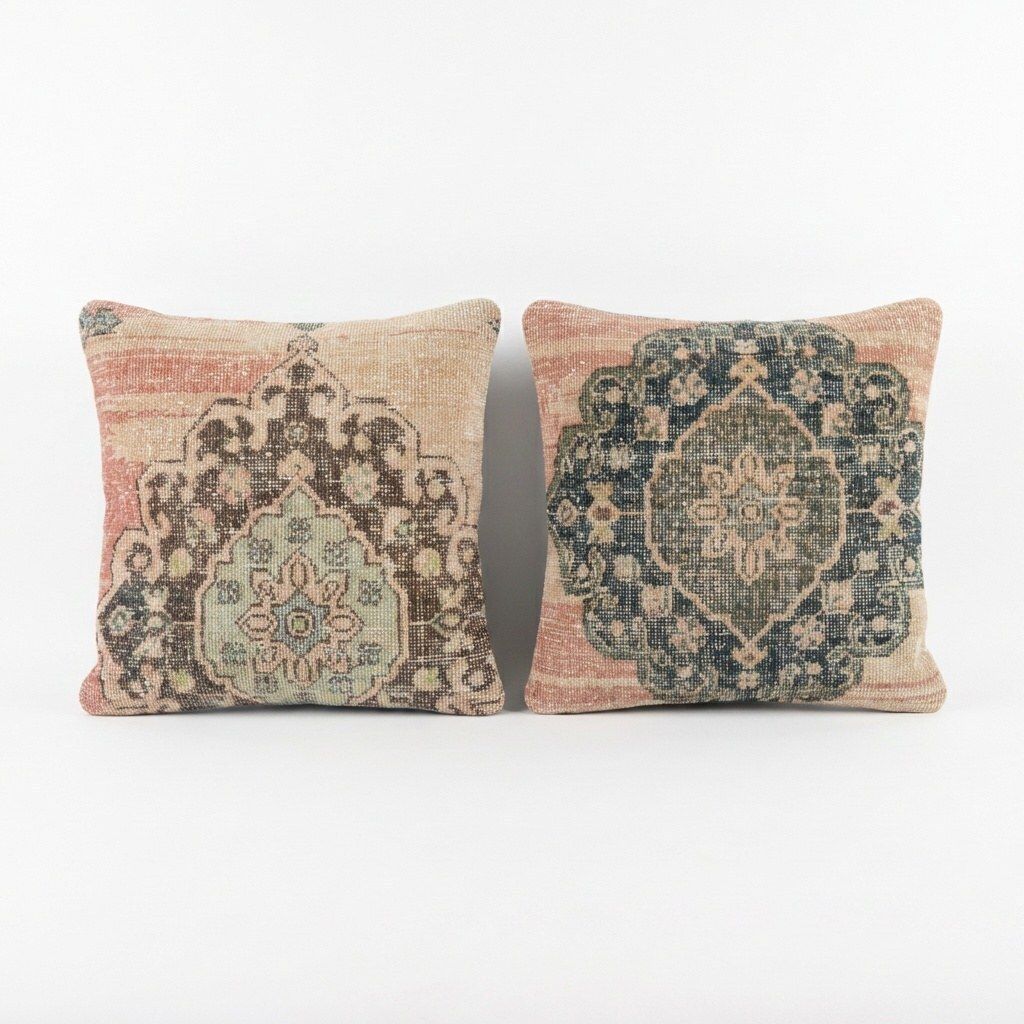 Anatolisch tapijt kussenhoes 50 x 50 cm, set van twee